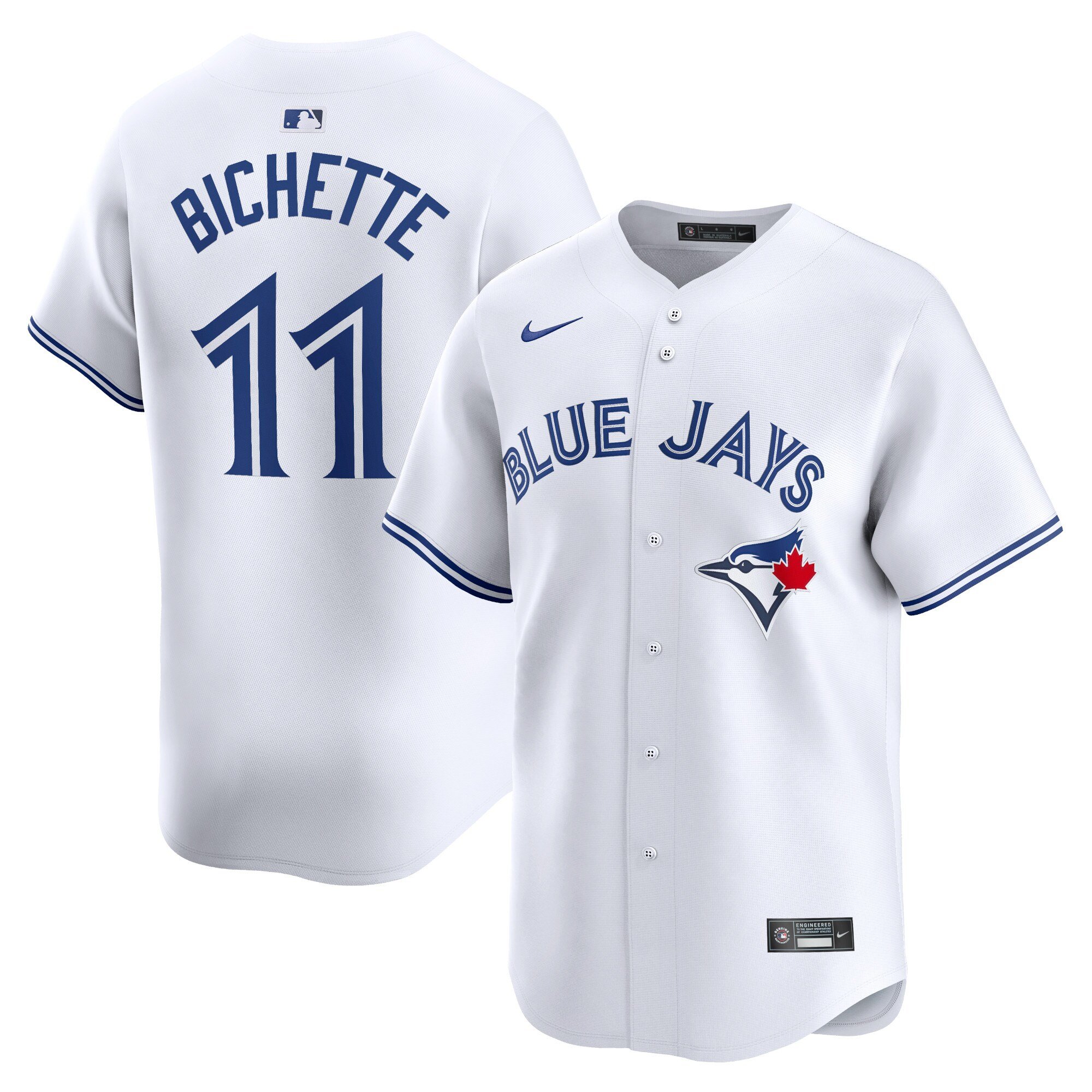 Men's Toronto Blue Jays #11 Bo Bichette  White Home Limited Player Jersey