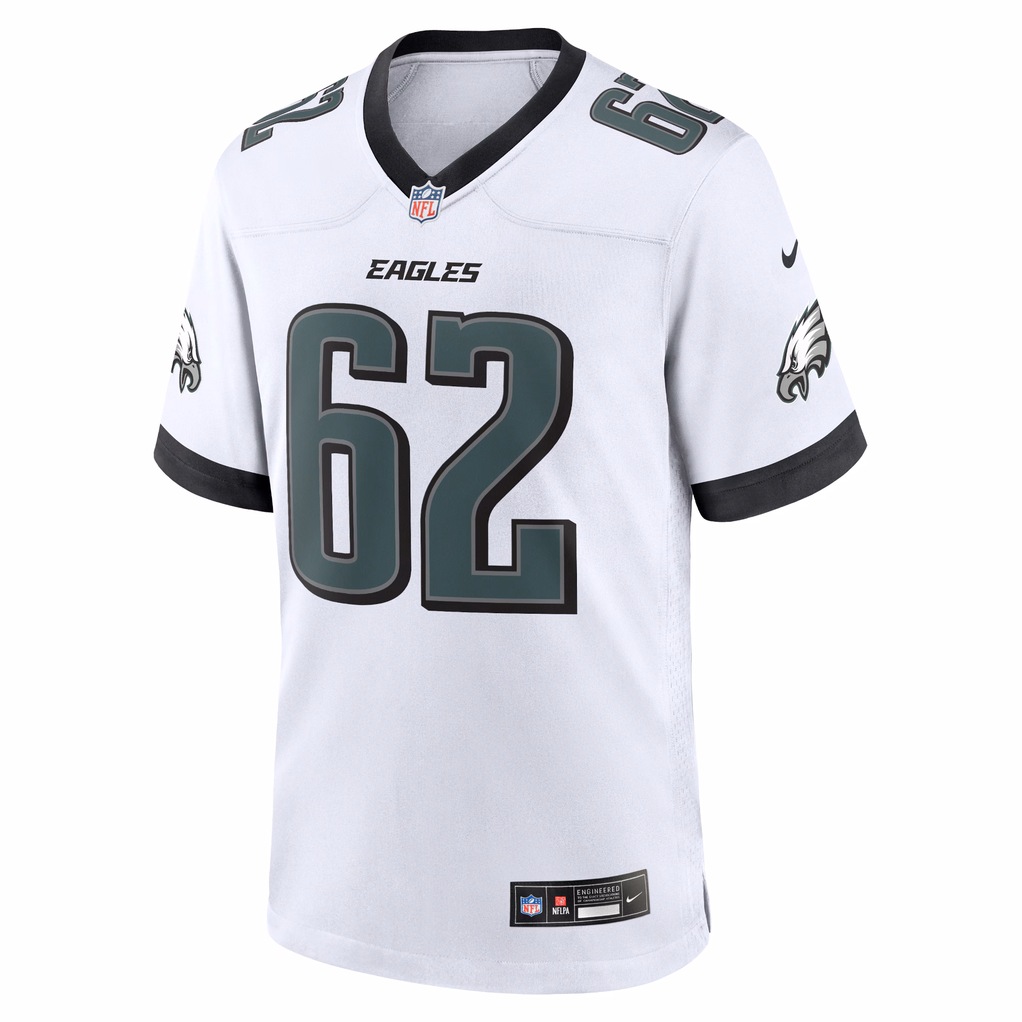 Jason Kelce Philadelphia Eagles #62 White Game Jersey - White