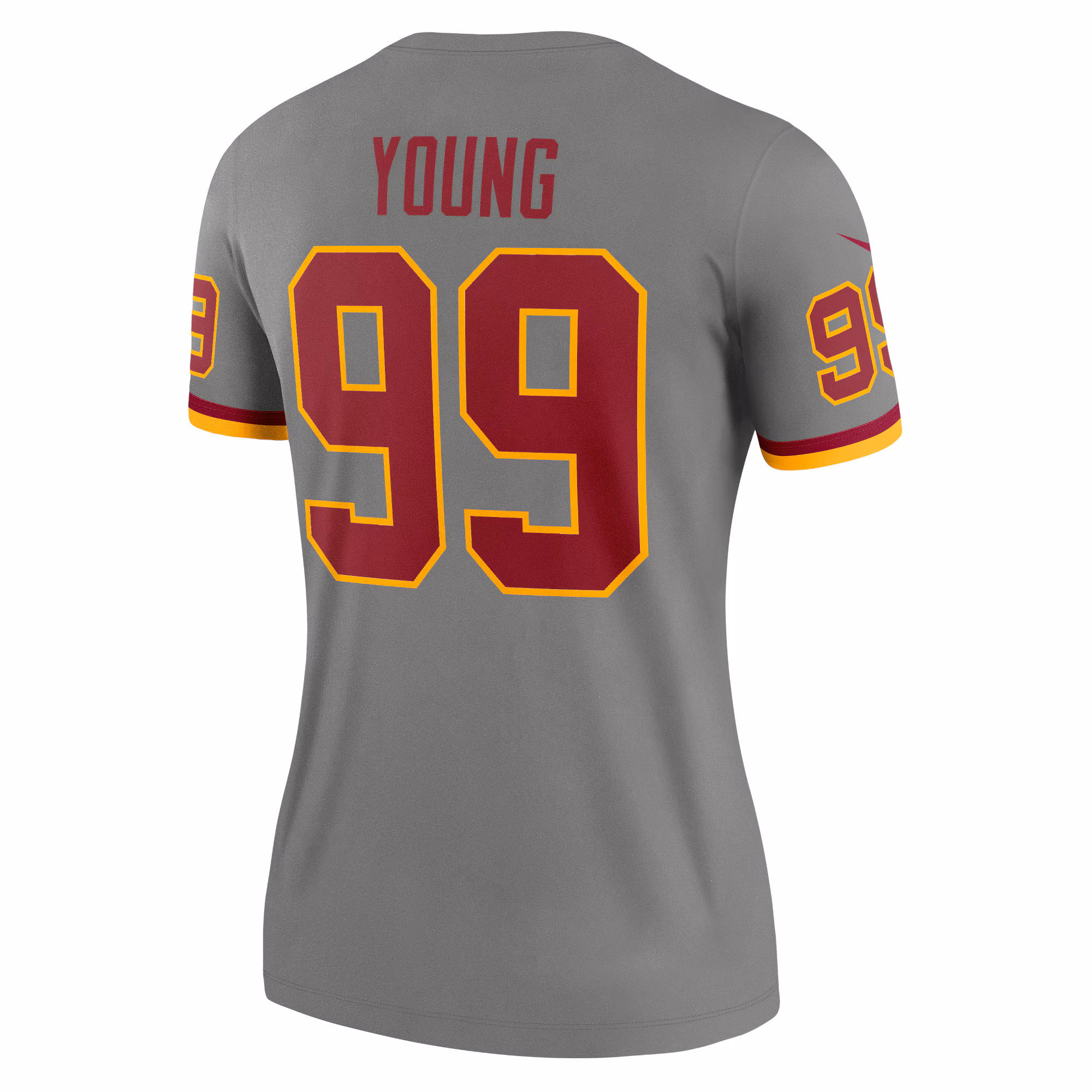 Chase Young Washington Football Team Women's Inverted Legend Jersey - Gray