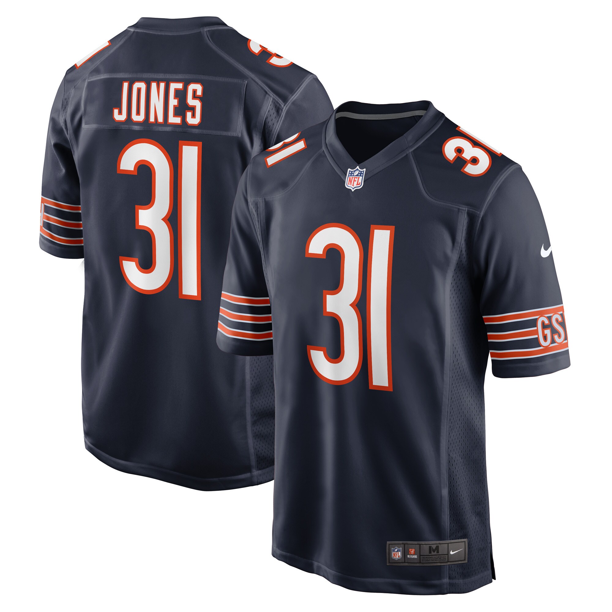 Jaylon Jones Chicago Bears  Game Player Jersey - Navy