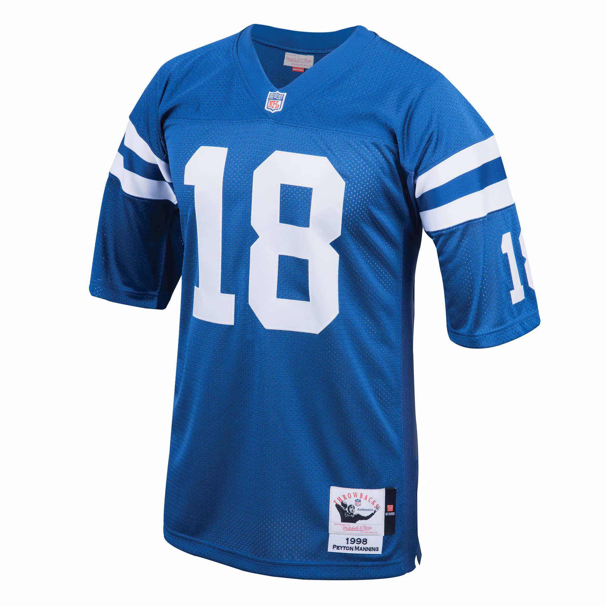 Peyton Manning Indianapolis Colts 1998 Authentic Throwback Retired Player Jersey - Royal