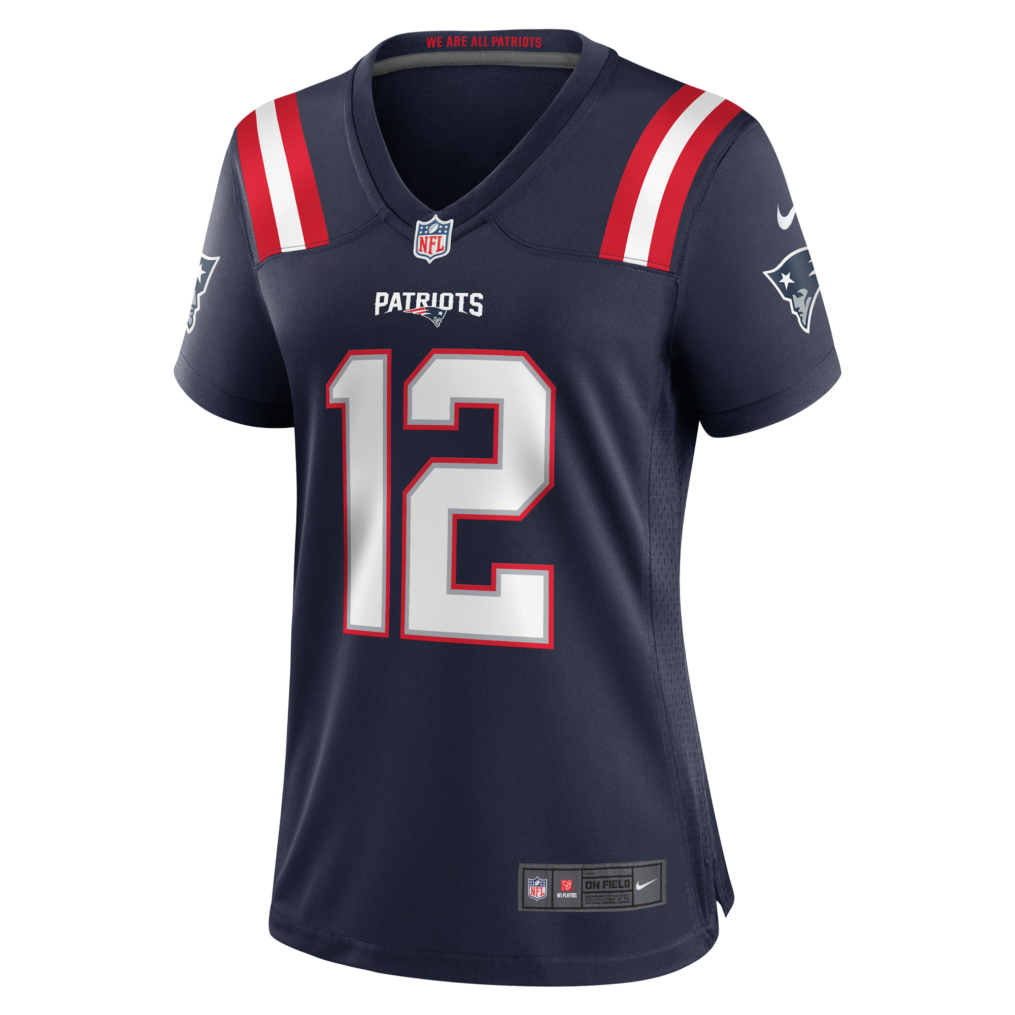 Tom Brady New England Patriots  Women's Retired Game Jersey - Navy
