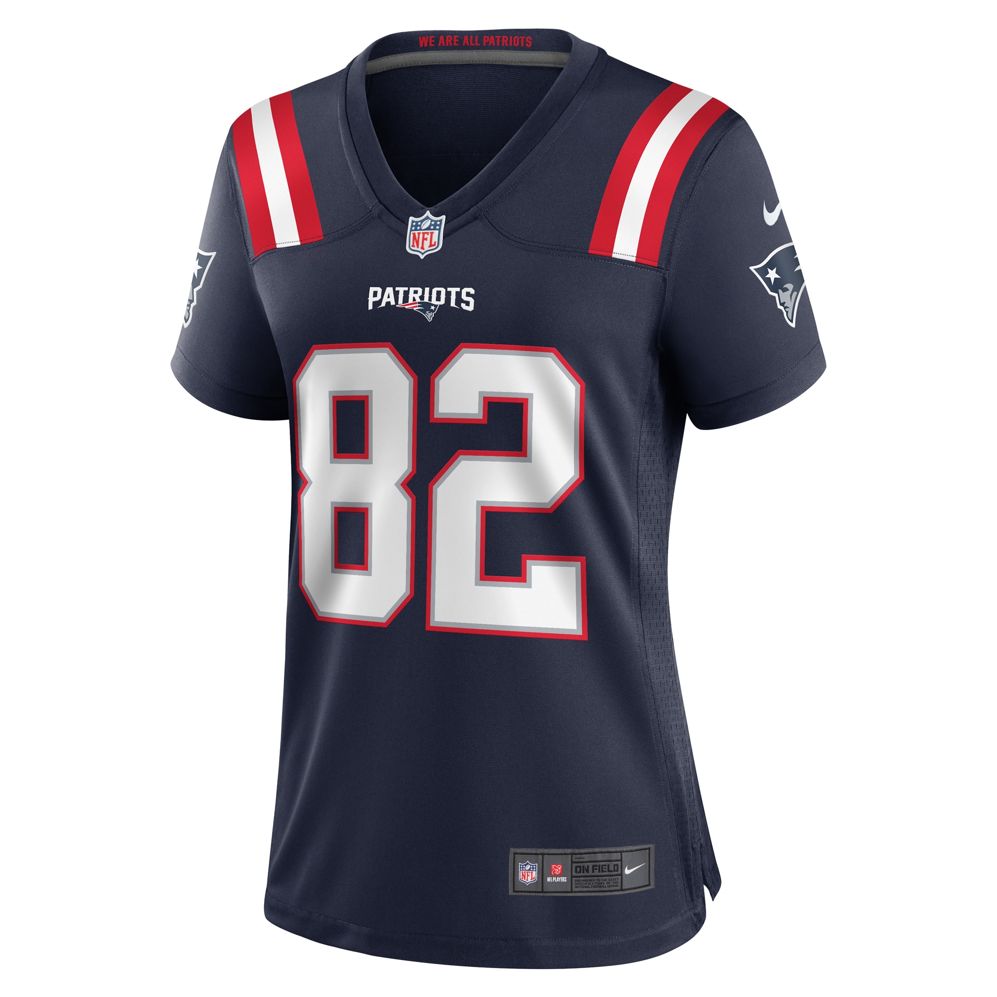 T.J. Luther New England Patriots Women's Team Game Jersey -  Navy