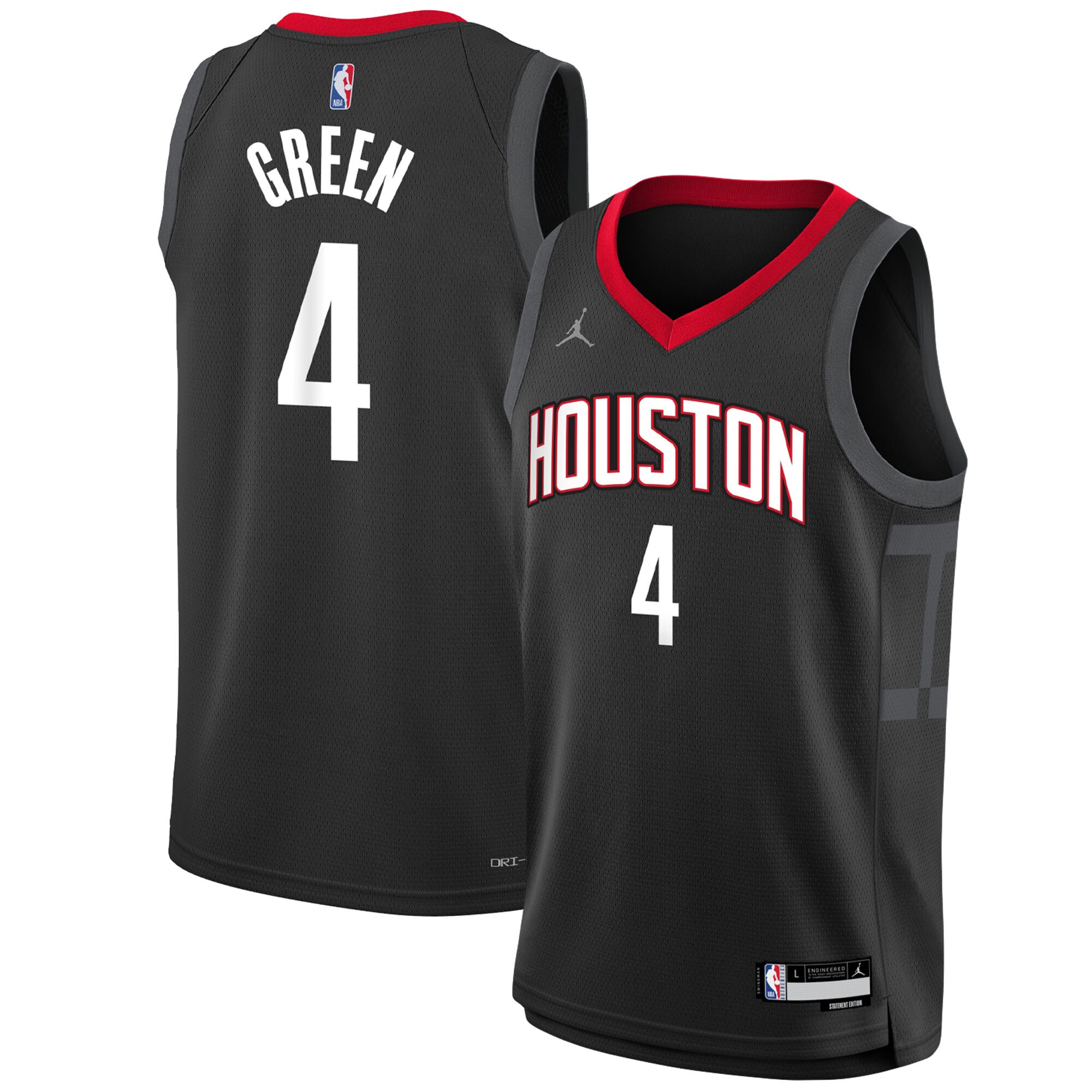 Jalen Green Houston Rockets  Youth Swingman Jersey - Statement Edition - Black