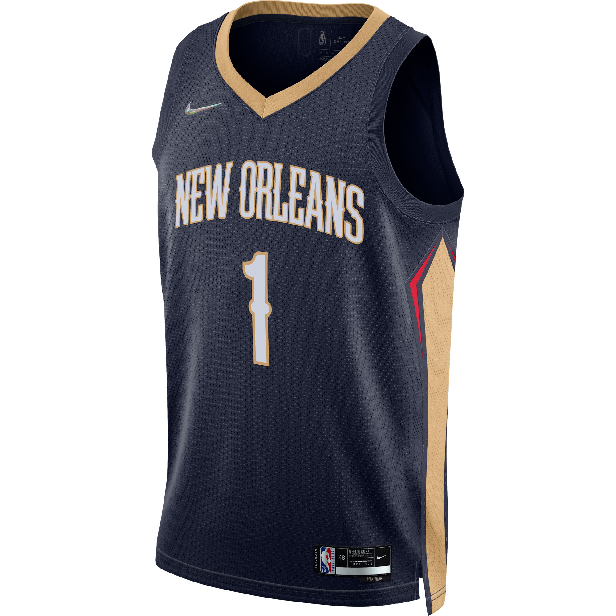 Zion Williamson New Orleans Pelicans 2021/22 Diamond Swingman Jersey - Icon Edition - Navy