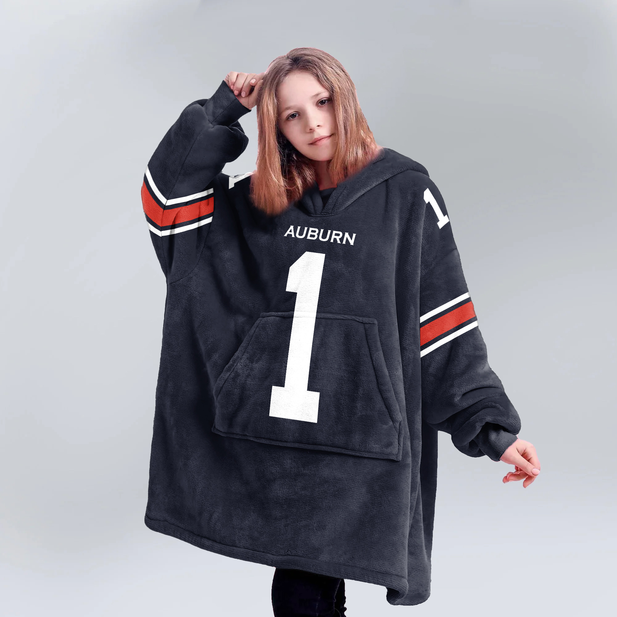 Kid #1 Auburn Football Unisex Blanket Hoodie