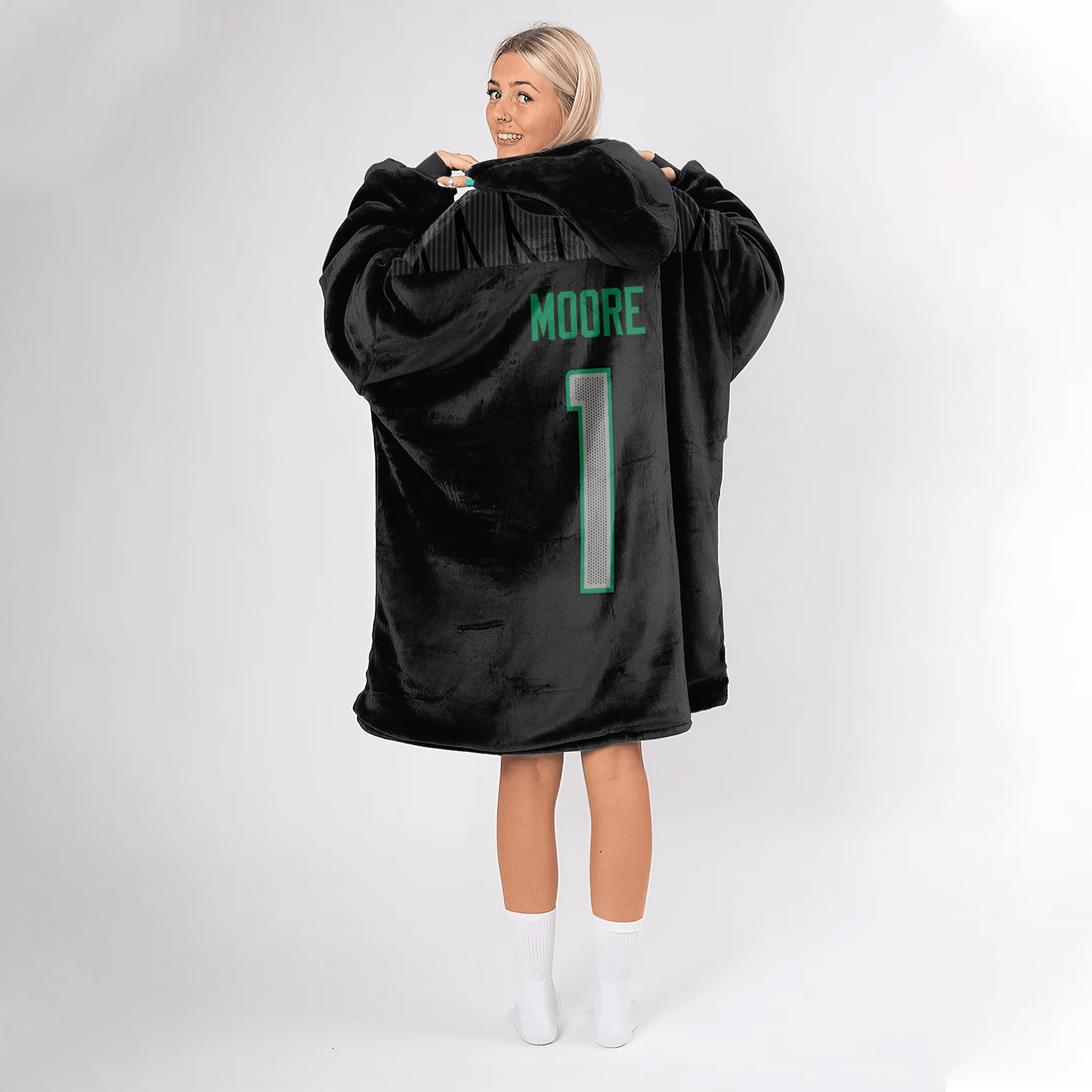 Adult D.M 1 Oregon Football Unisex Blanket Hoodie