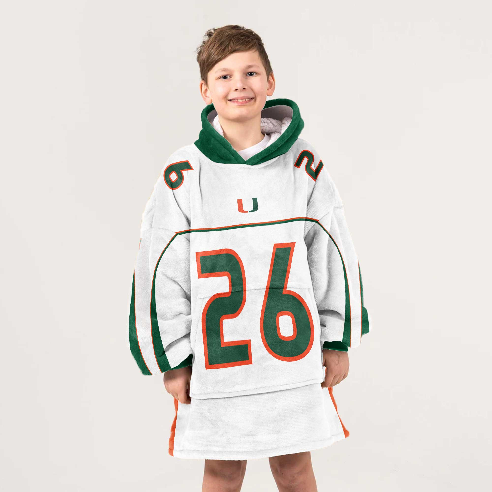 Kid 26 Miami Football Unisex Blanket Hoodie