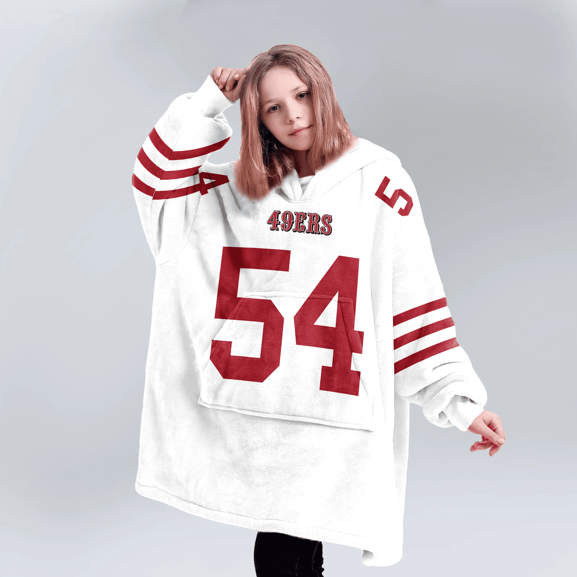 Kid F.W 54 San Francisco 49ers Football Unisex Blanket Hoodie