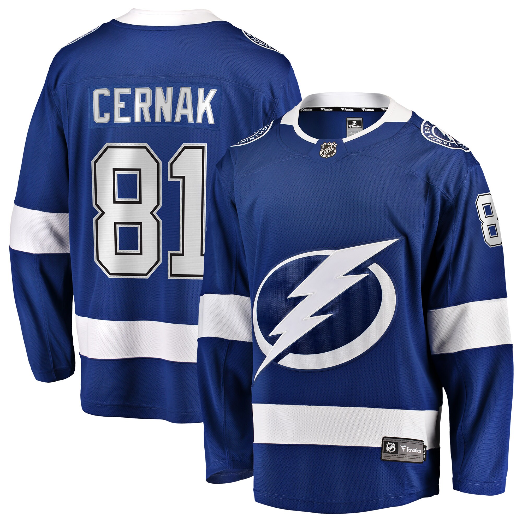 Erik Cernak Tampa Bay Lightning Home Breakaway Player Jersey - Blue