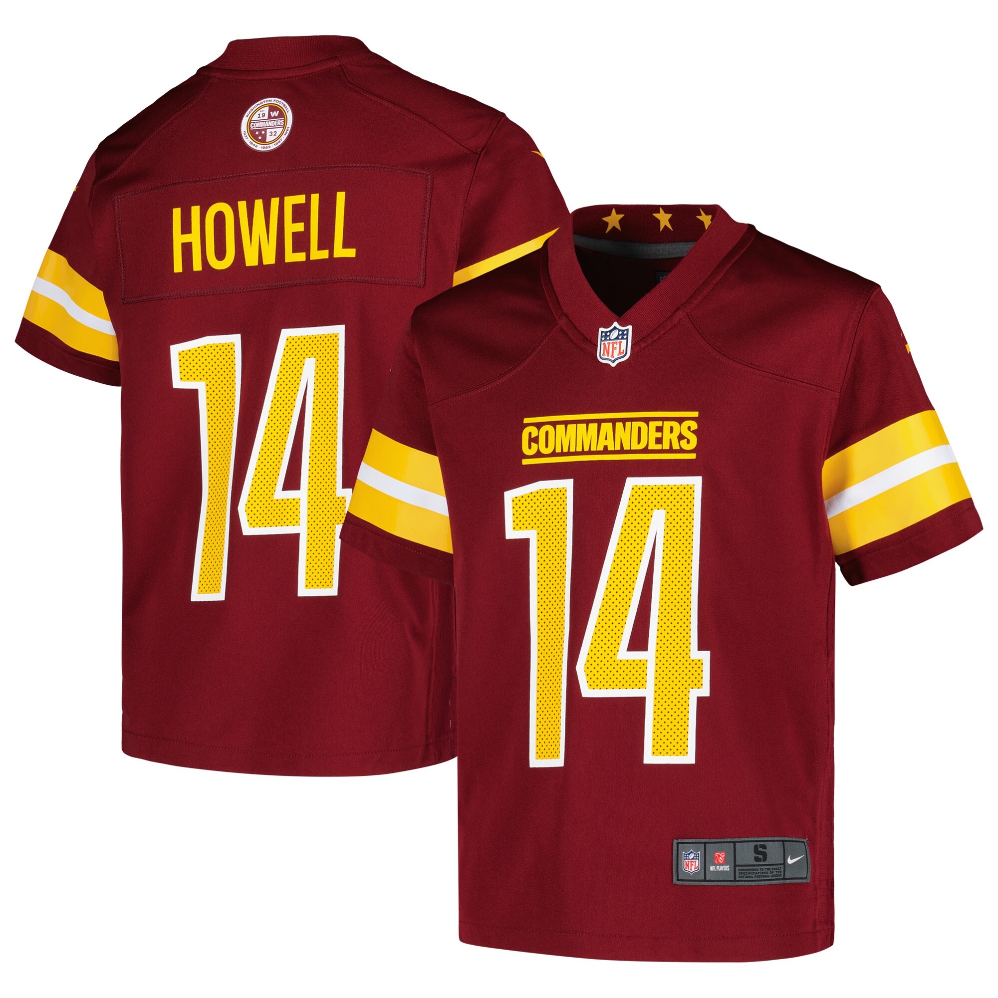 Sam Howell Washington Commanders  Youth Game Jersey - Burgundy