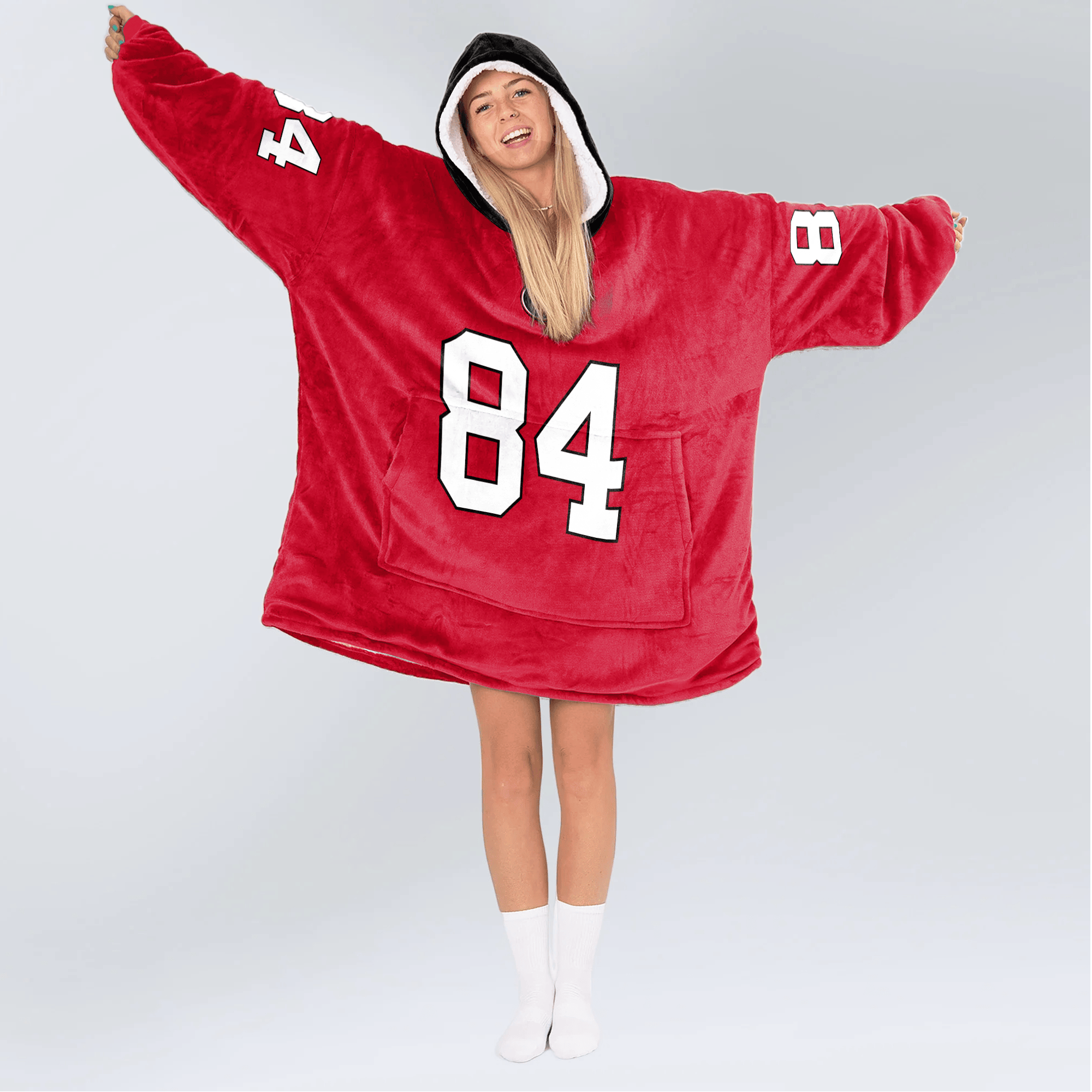 Adult L.M 84 Georgia Football Unisex Blanket Hoodie