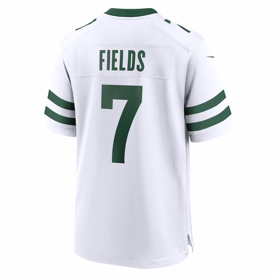 Men's New York Jets #7 Justin Fields Legacy White Game Jersey