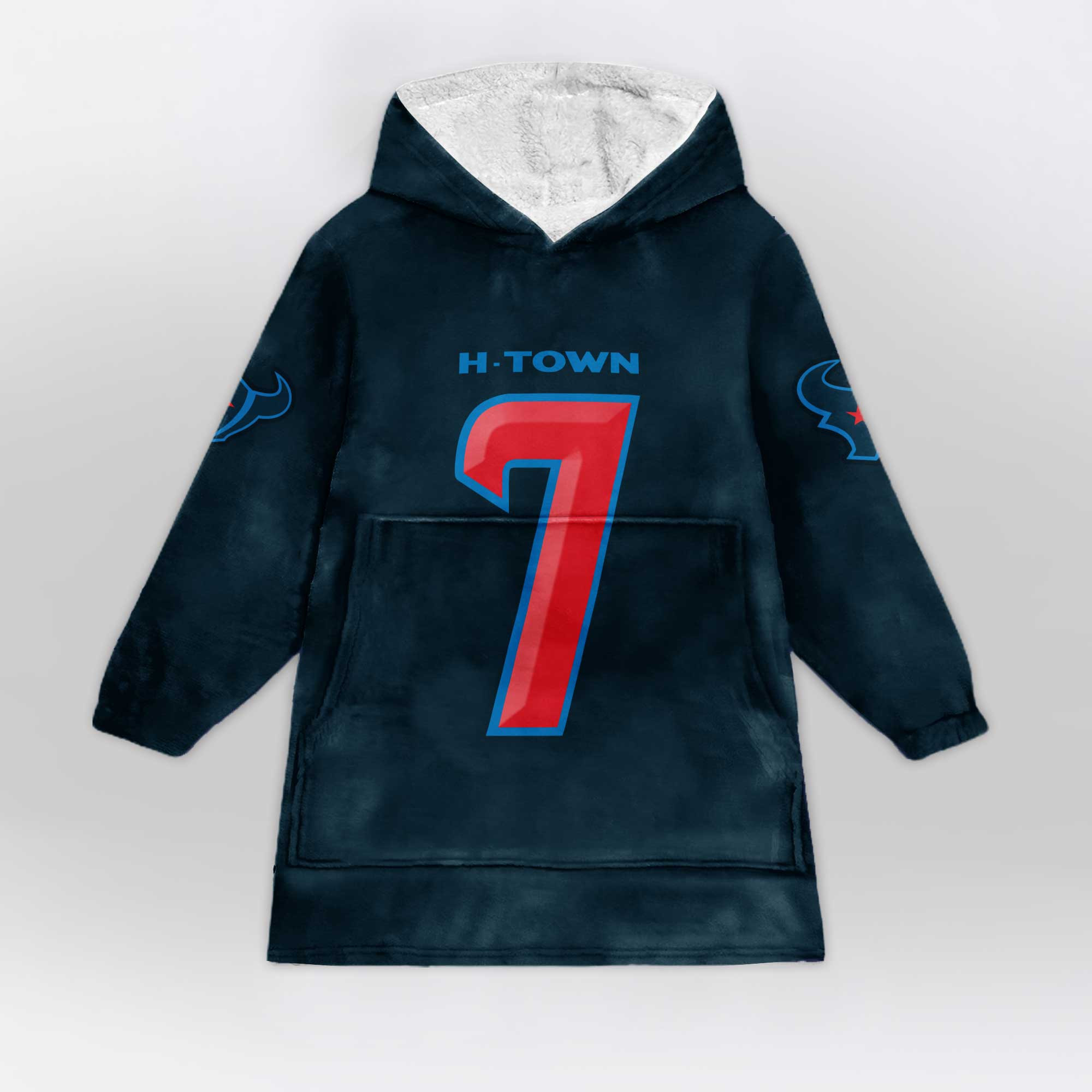 Adult C.S 7 Houston Football Unisex Blanket Hoodie