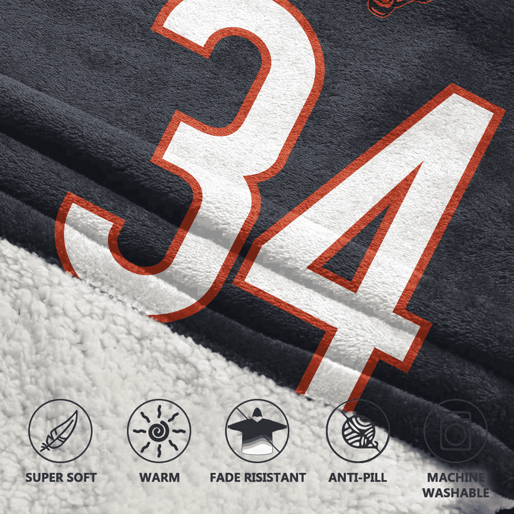 Kid 34 Chicago Football Unisex Blanket Hoodie