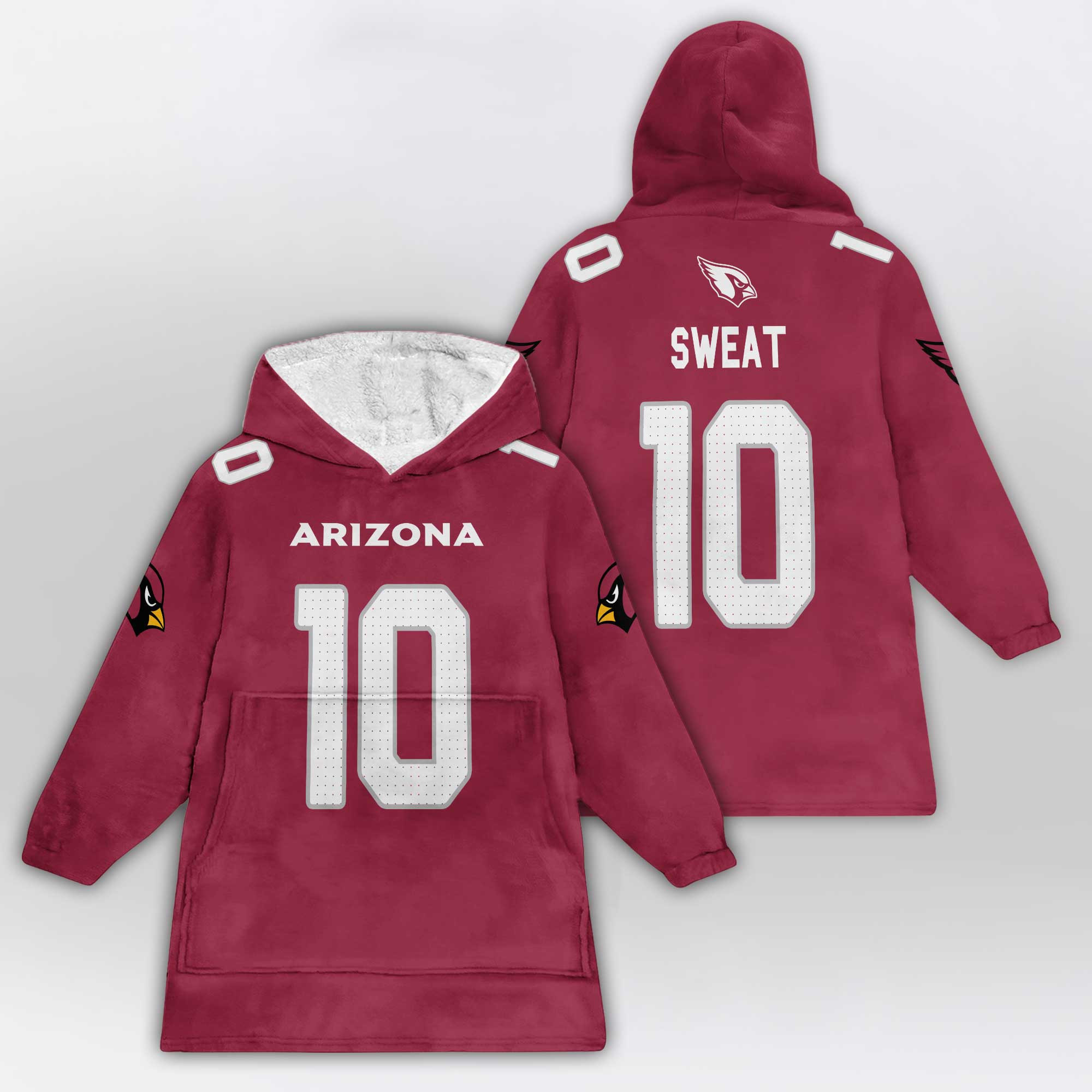 Adult 10 Arizona Football Unisex Blanket Hoodie