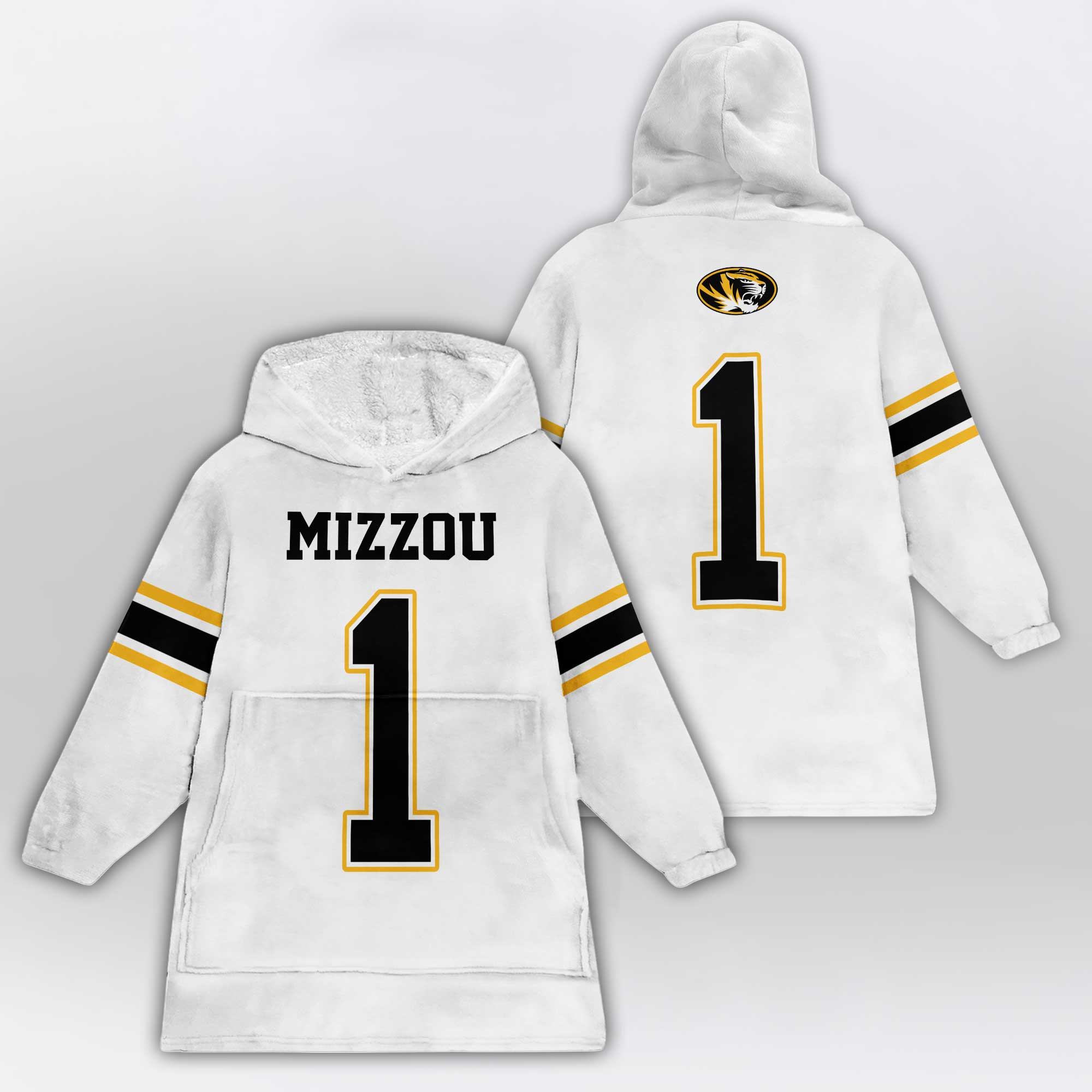 Kid 1 Missouri Football Unisex Blanket Hoodie