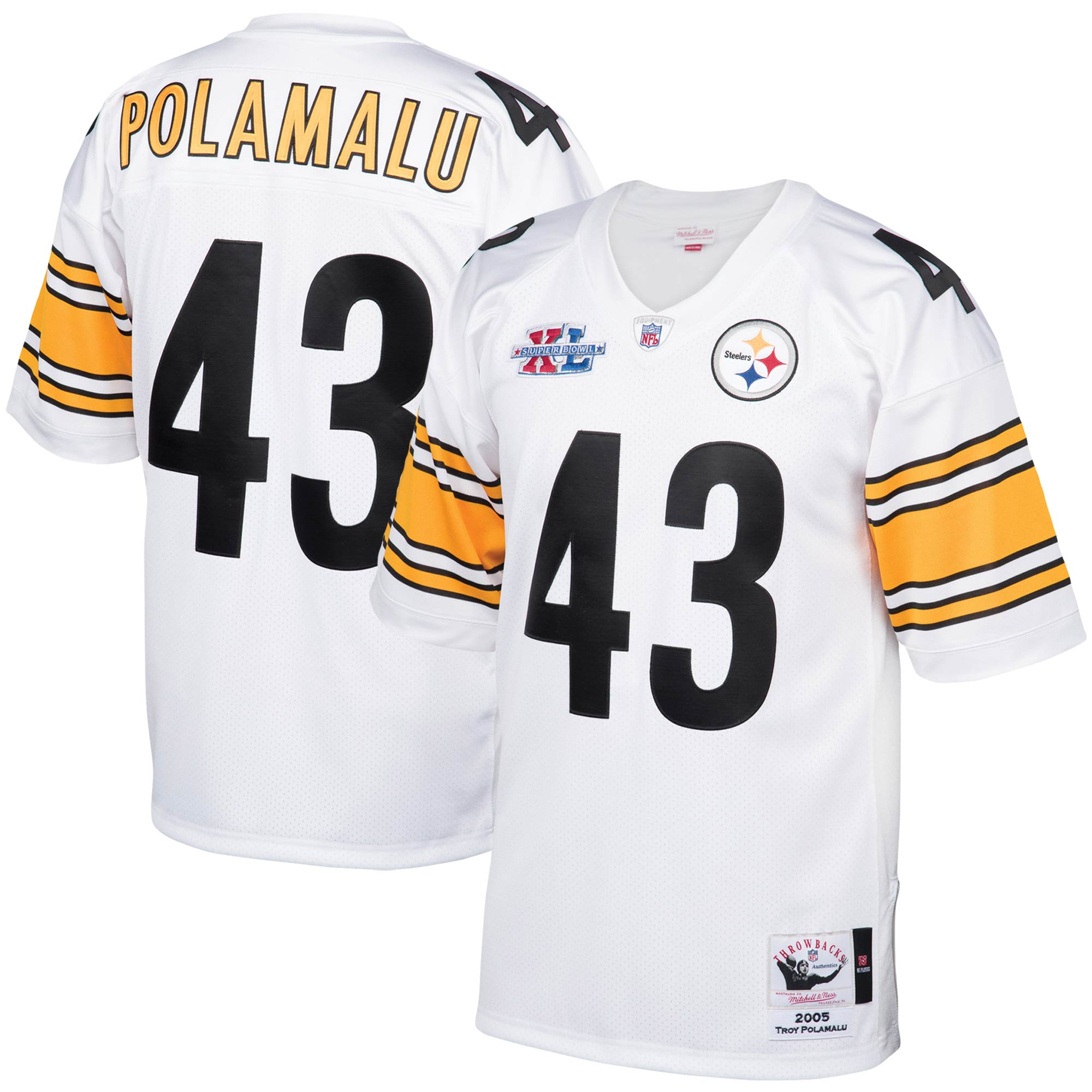 Troy Polamalu Pittsburgh Steelers  2005 Authentic Throwback Retired Player Jersey - White