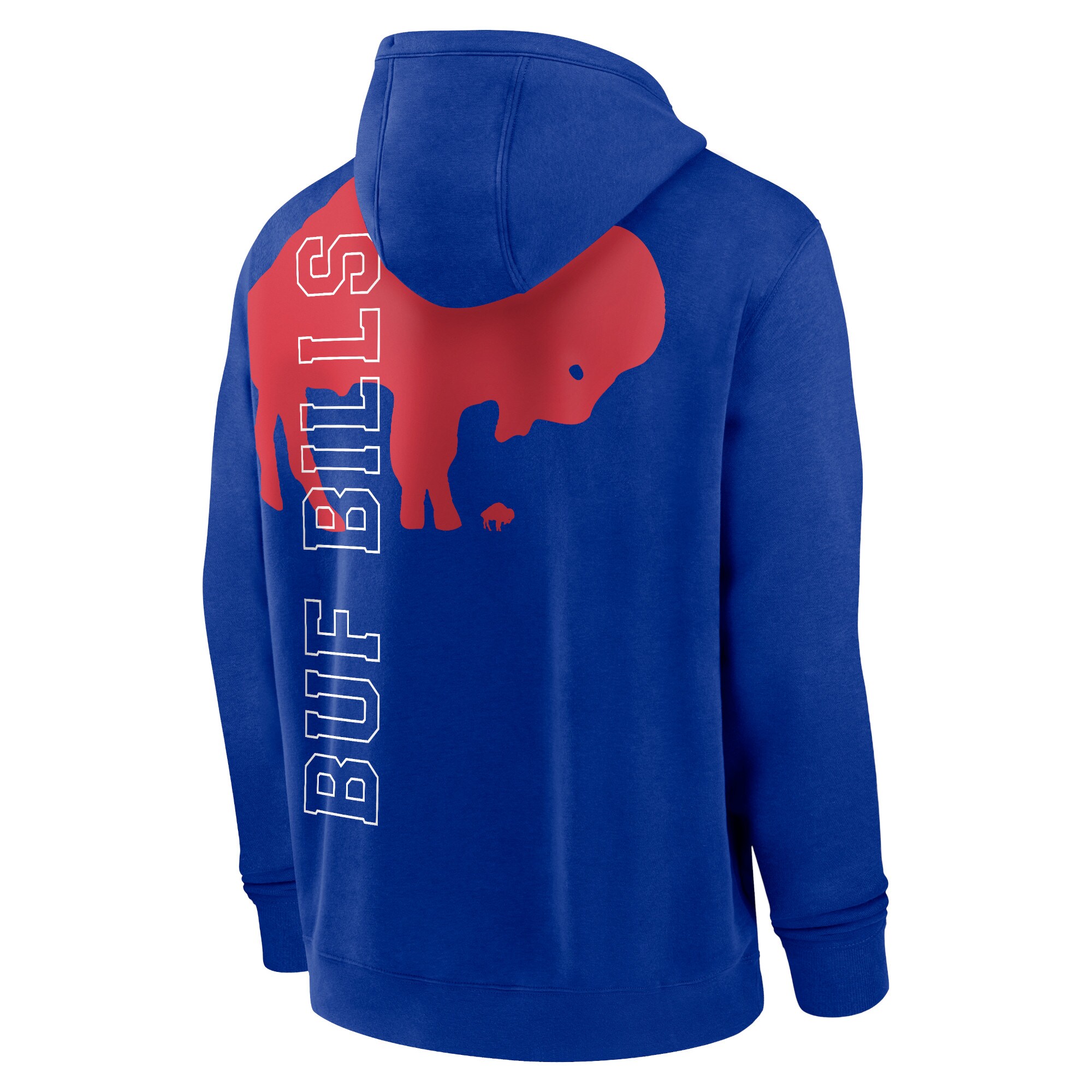 Buffalo Bills Throwback Layered Logo Statement Pullover Hoodie - Royal