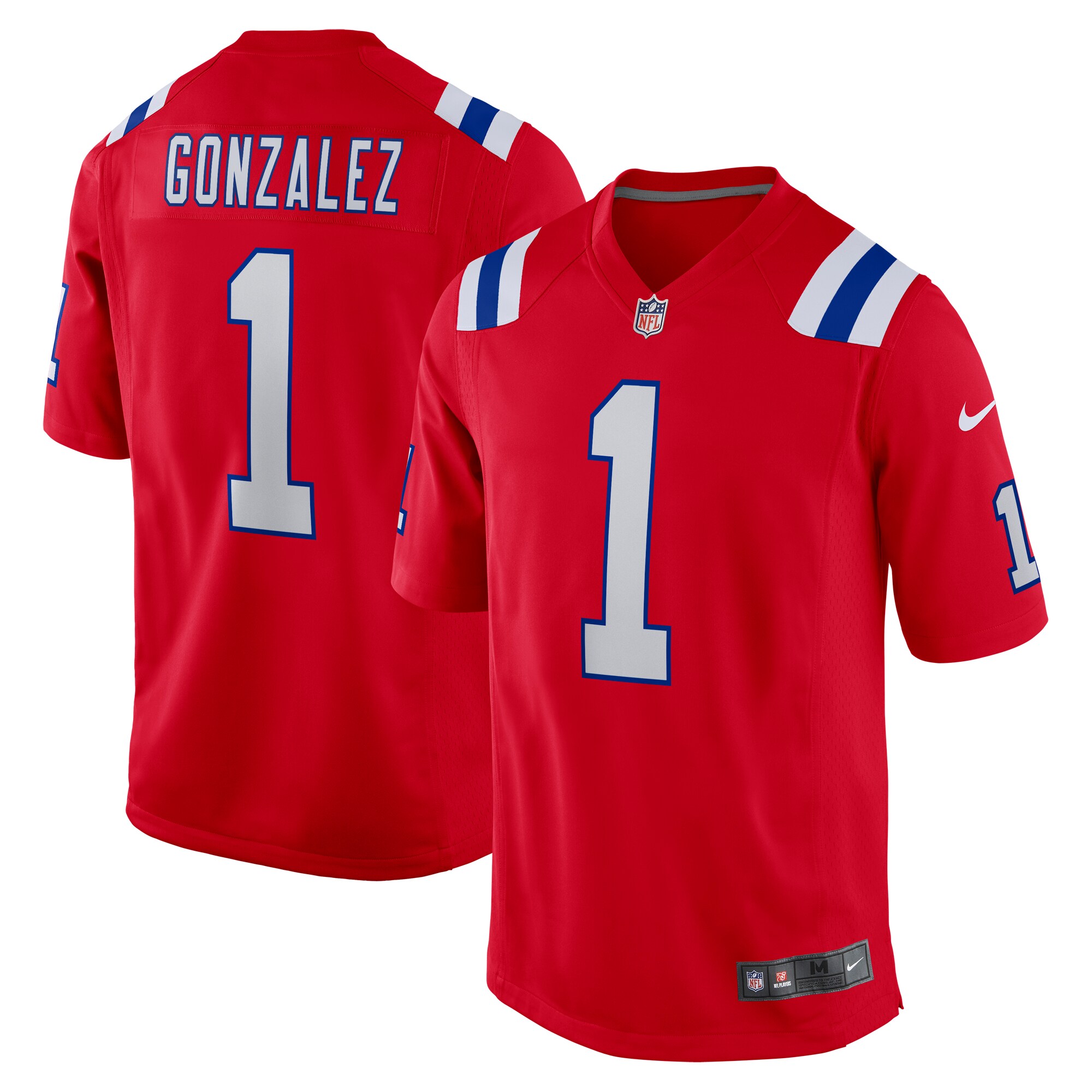 Christian Gonzalez New England Patriots  2023 NFL Draft First Round Pick Alternate Game Jersey - Red