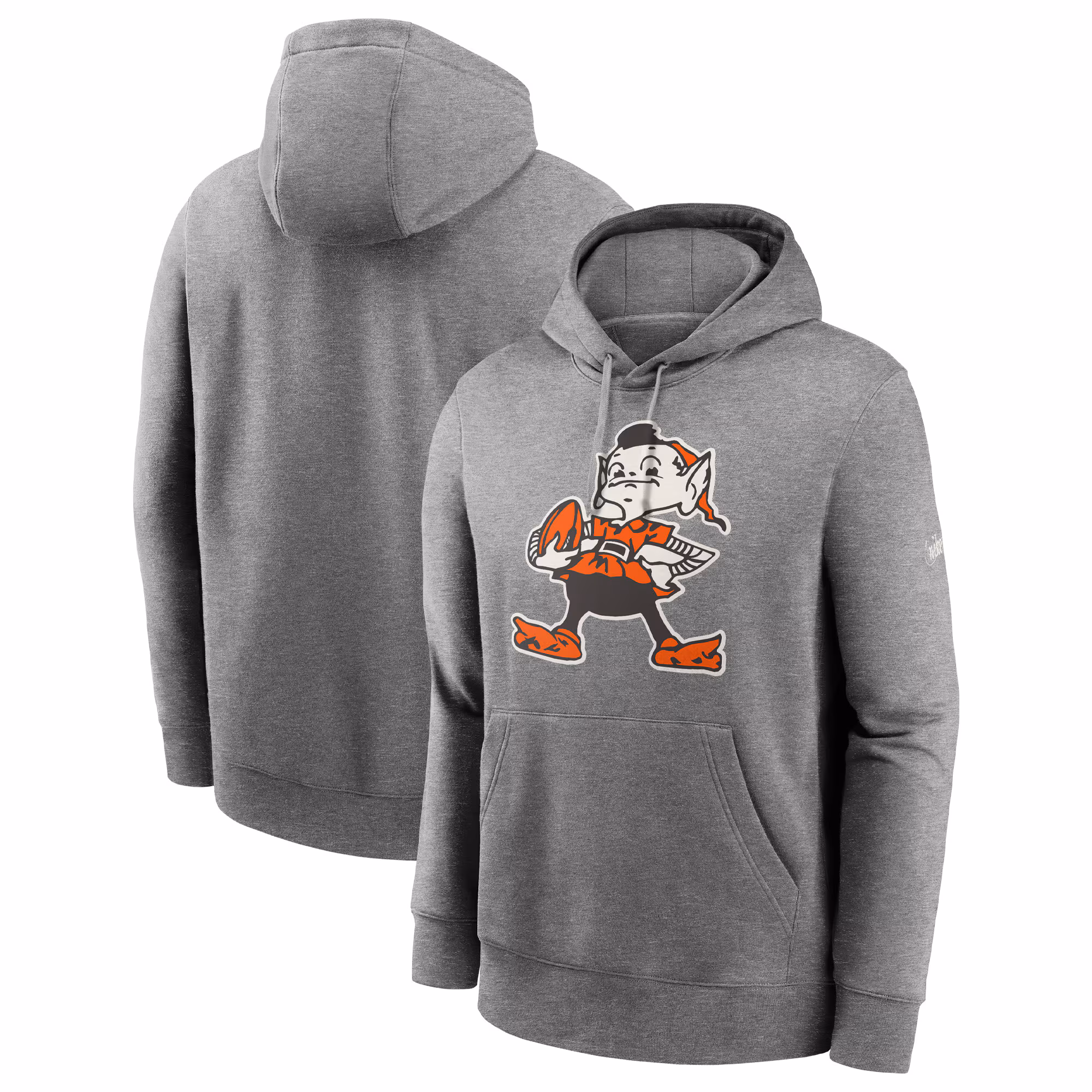 Cleveland Browns Rewind Club Fleece Pullover Hoodie - Heathered Gray
