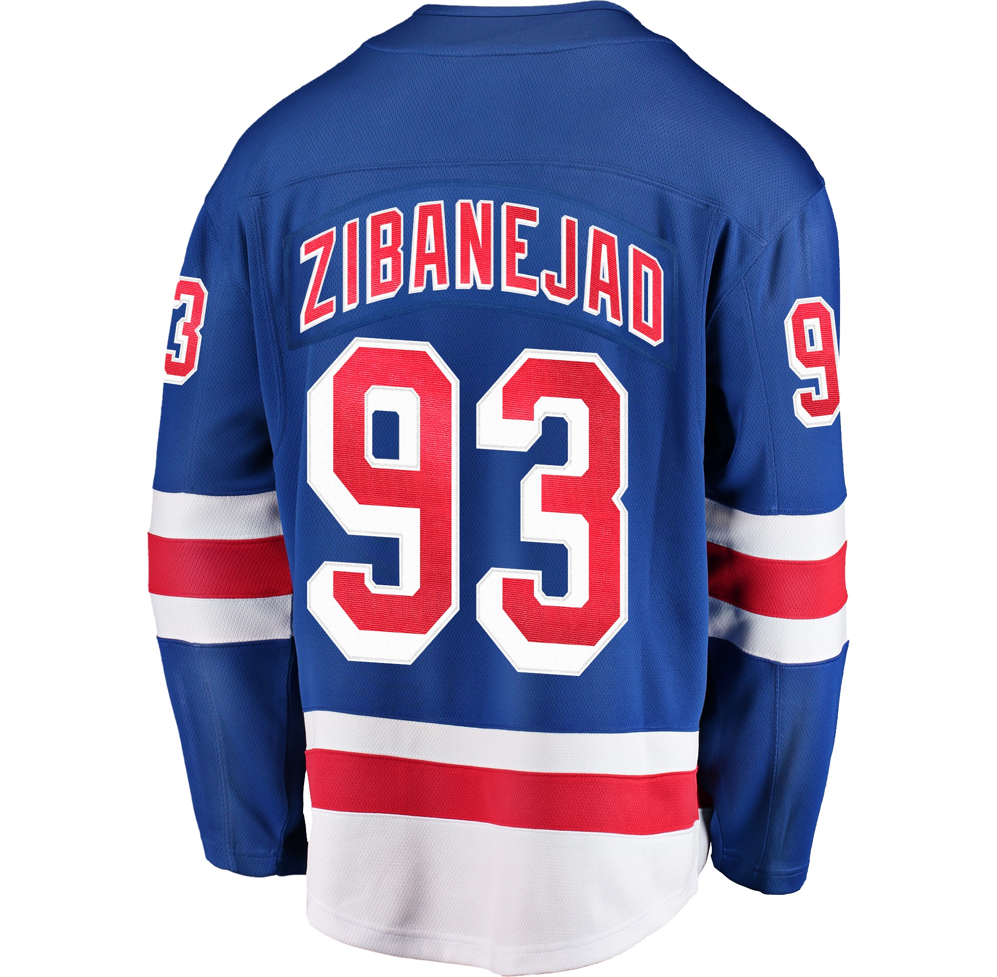 Mika Zibanejad New York Rangers Home Breakaway Player Game Jersey - Blue