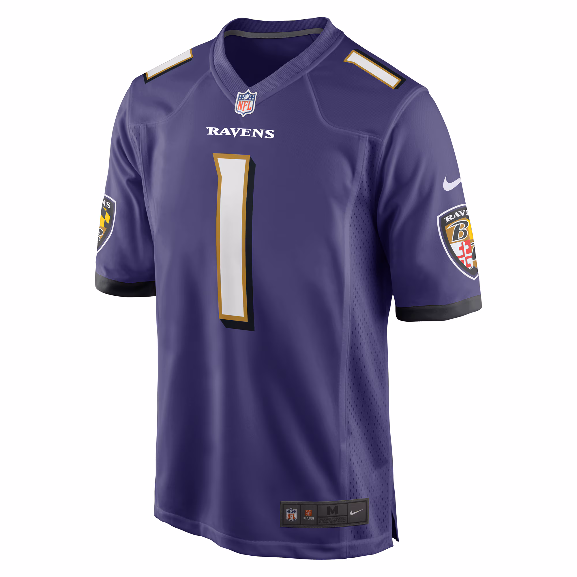 Number 1 Groom Baltimore Ravens Game Jersey - Purple
