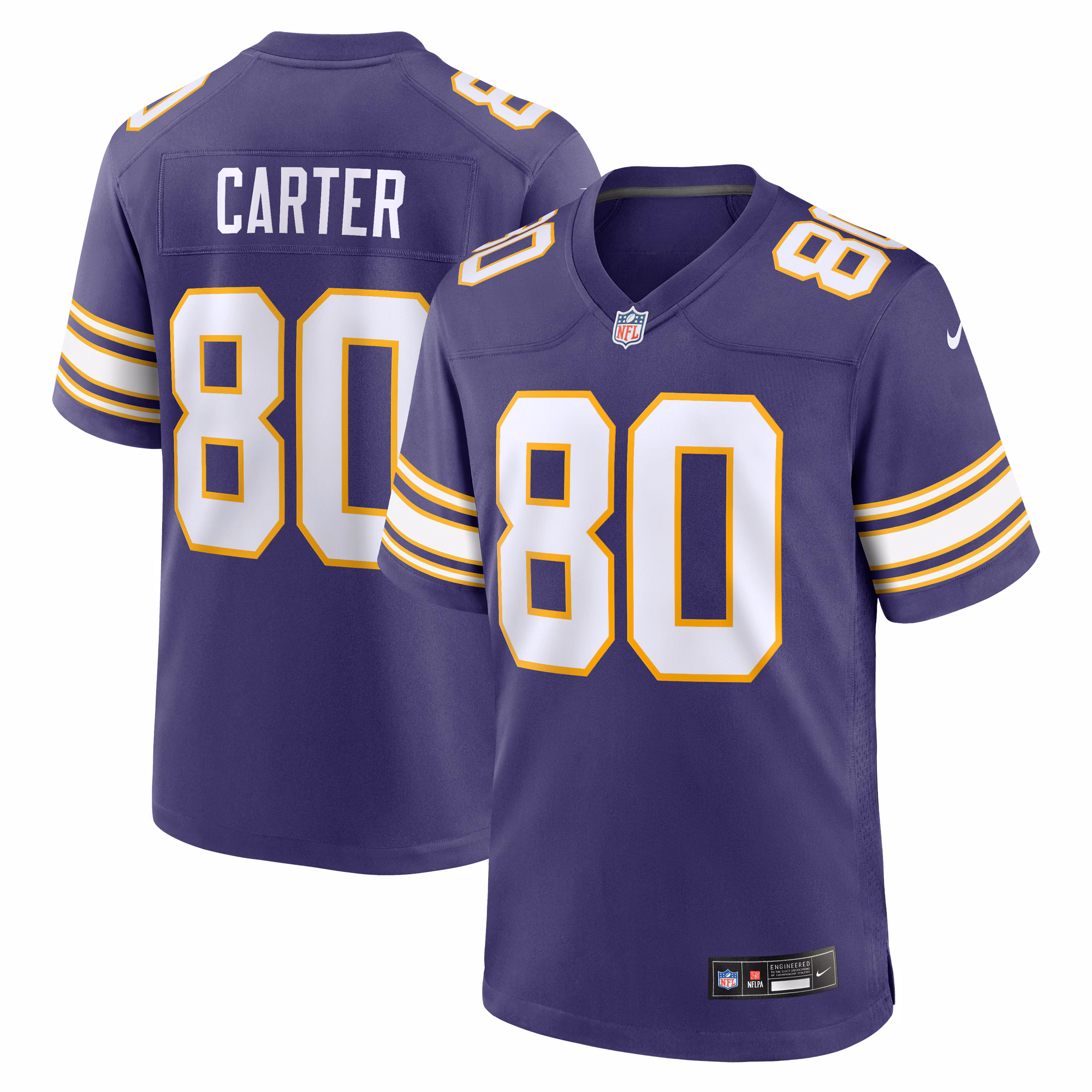 Cris Carter Minnesota Vikings Classic Retired Player Game Jersey - Purple