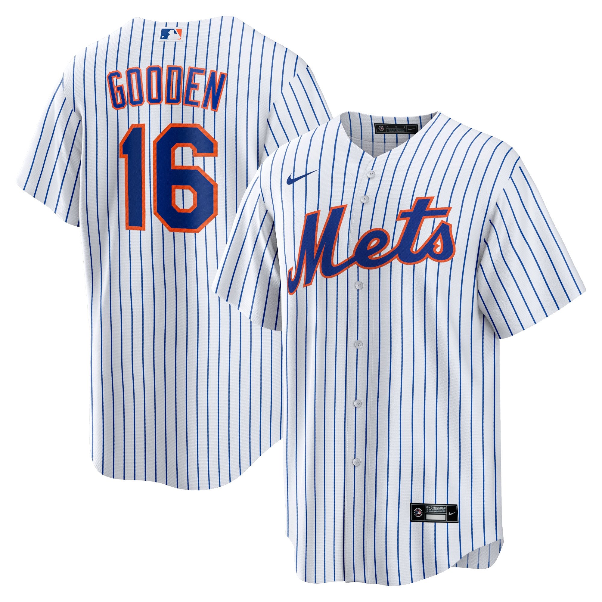 Men's New York Mets Dwight Gooden  White Home Replica Player Jersey
