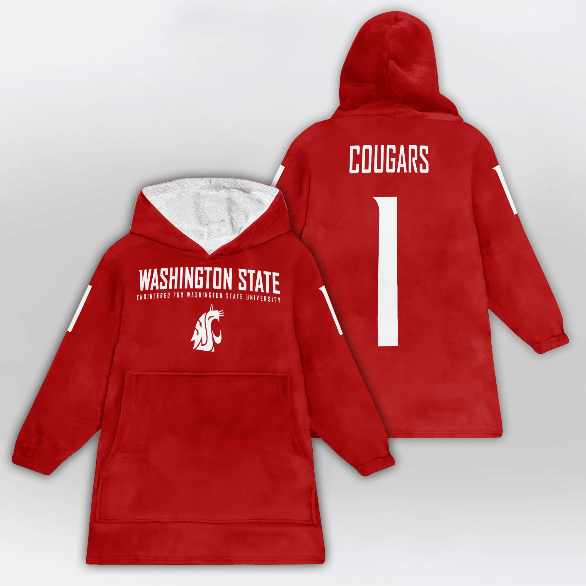 Kid #1 Washington State Football Unisex Blanket Hoodie