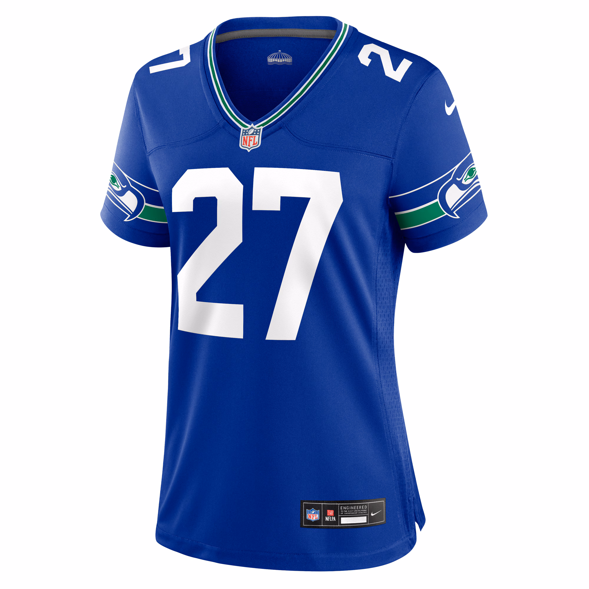Tariq Woolen Seattle Seahawks Women's Throwback Player Game Jersey - Royal