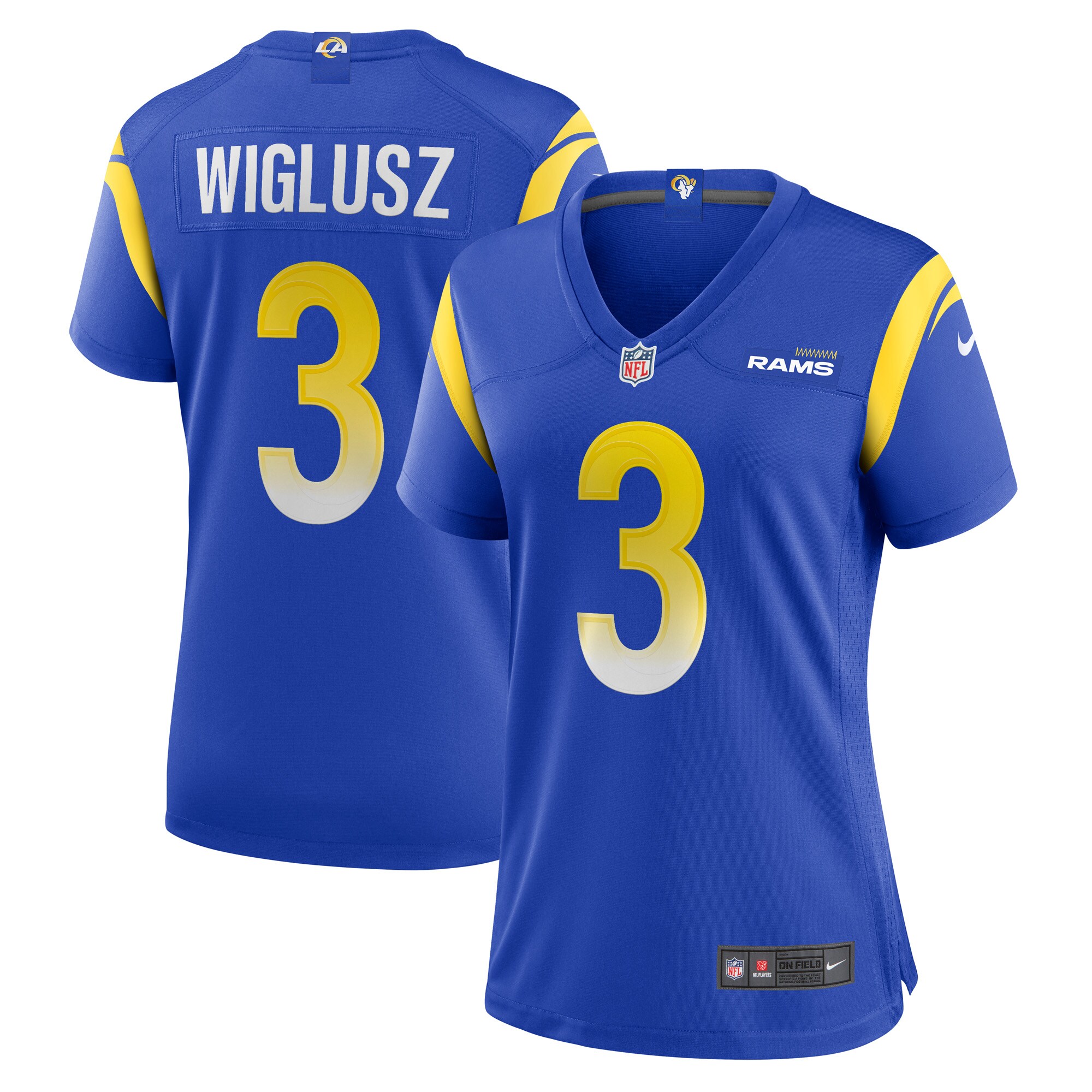 Sam Wiglusz Los Angeles Rams Women's Game Jersey -  Royal