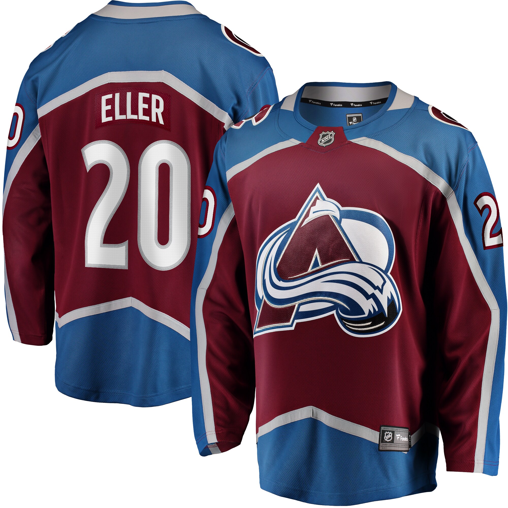 Lars Eller Colorado Avalanche Home Breakaway Jersey - Burgundy