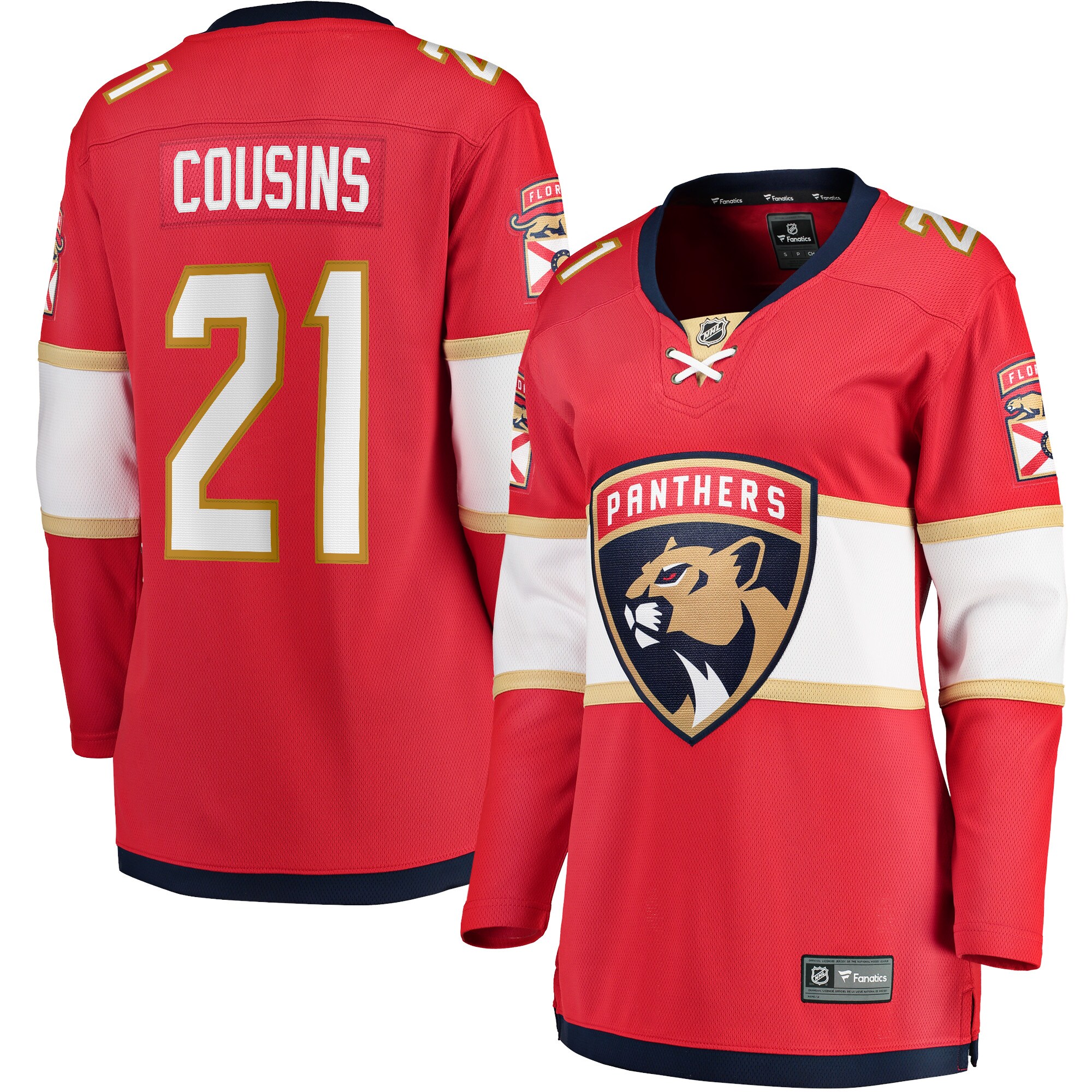 Nick Cousins Florida Panthers Women's Home Breakaway Player Jersey - Red