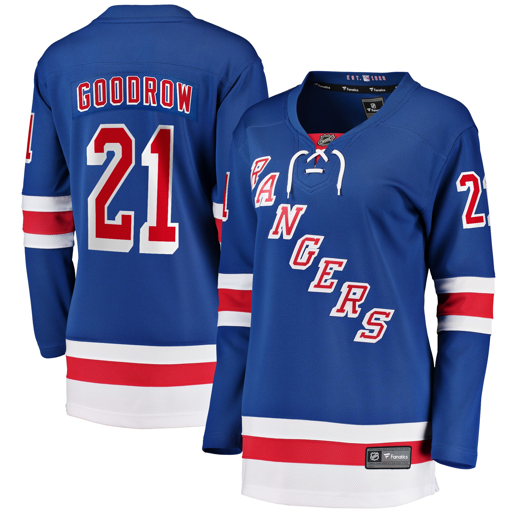Barclay Goodrow New York Rangers Women's Home Breakaway Player Jersey - Blue