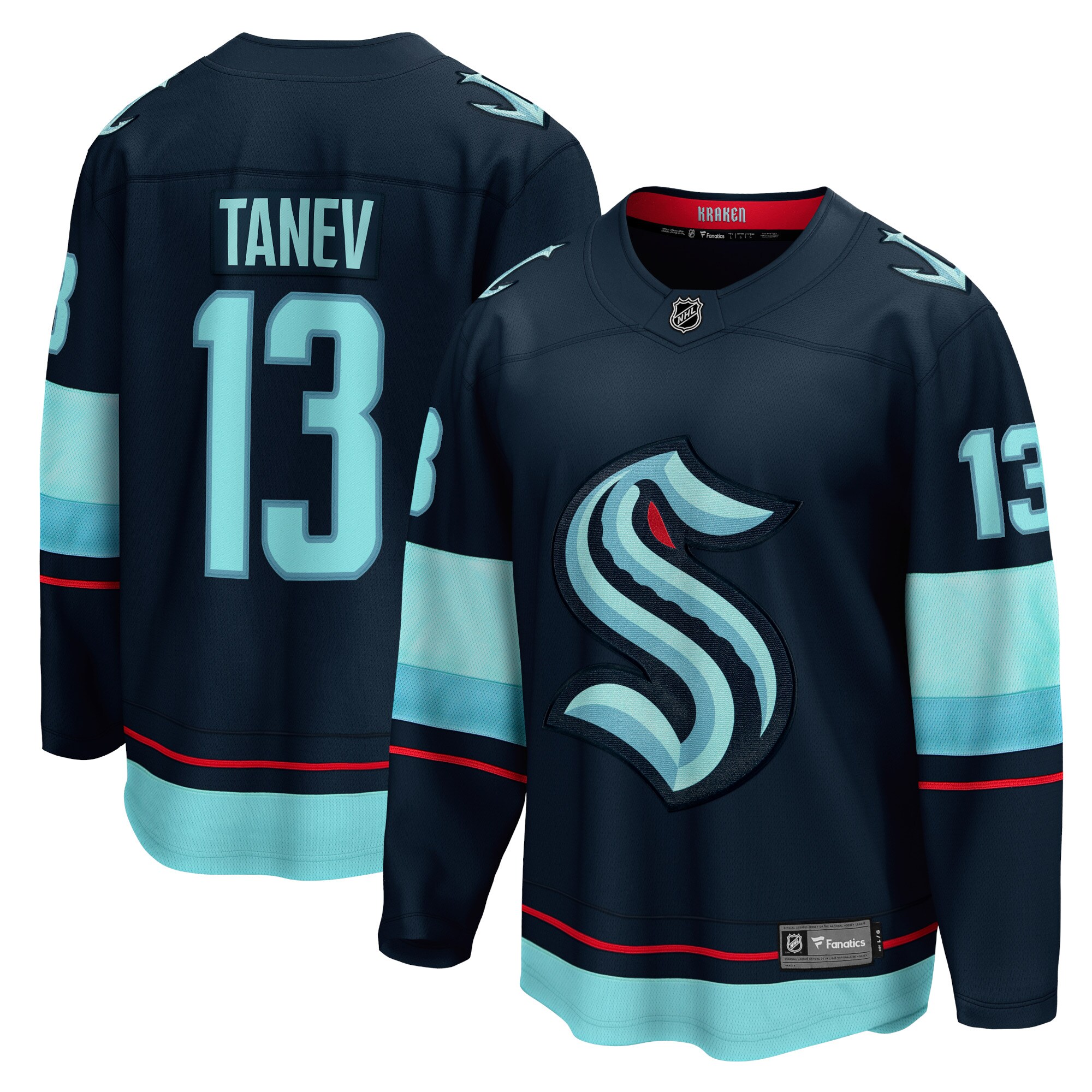 Brandon Tanev Seattle Kraken Home Breakaway Player Jersey - Navy