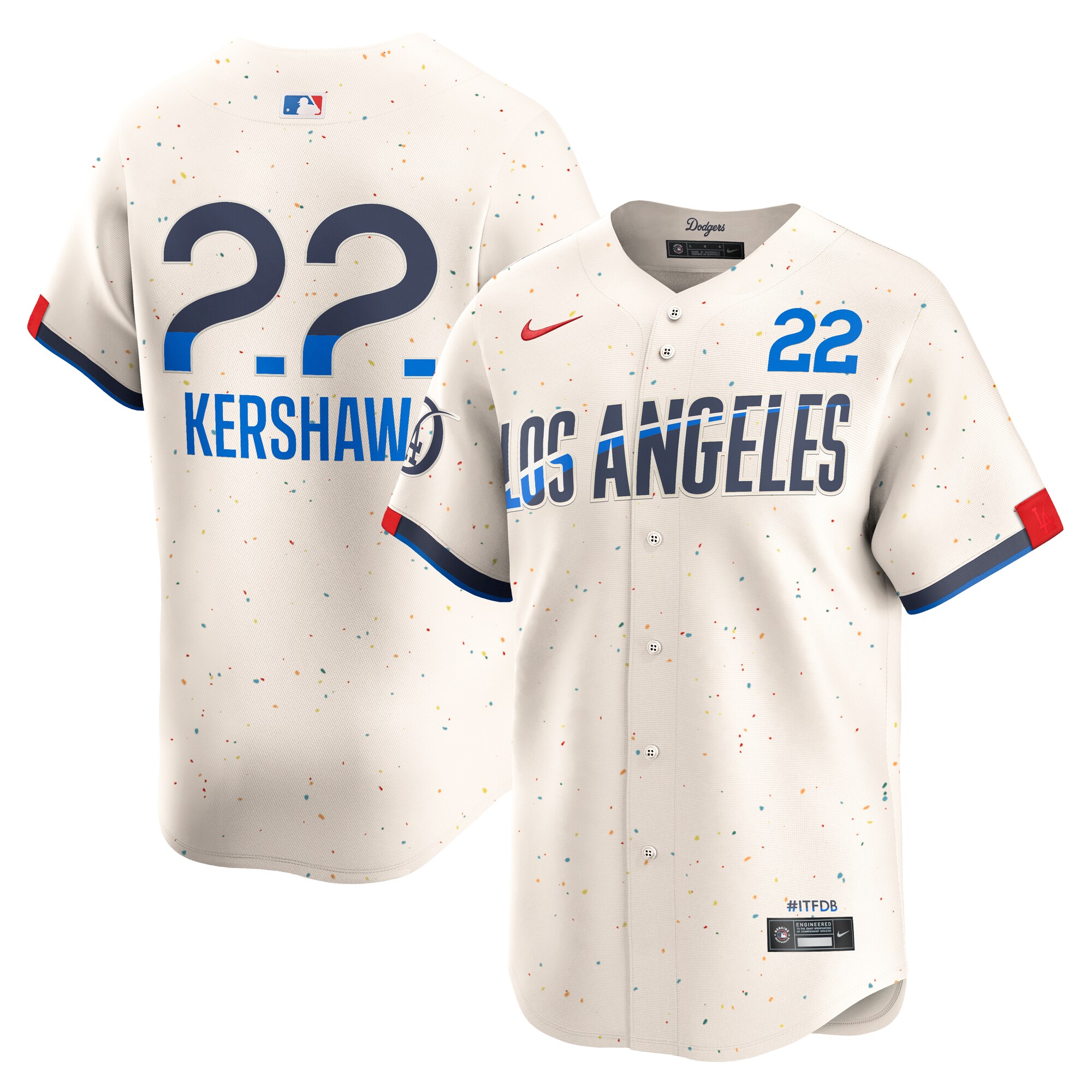 Men's Los Angeles Dodgers Clayton Kershaw Cream City Connect Limited Player Jersey