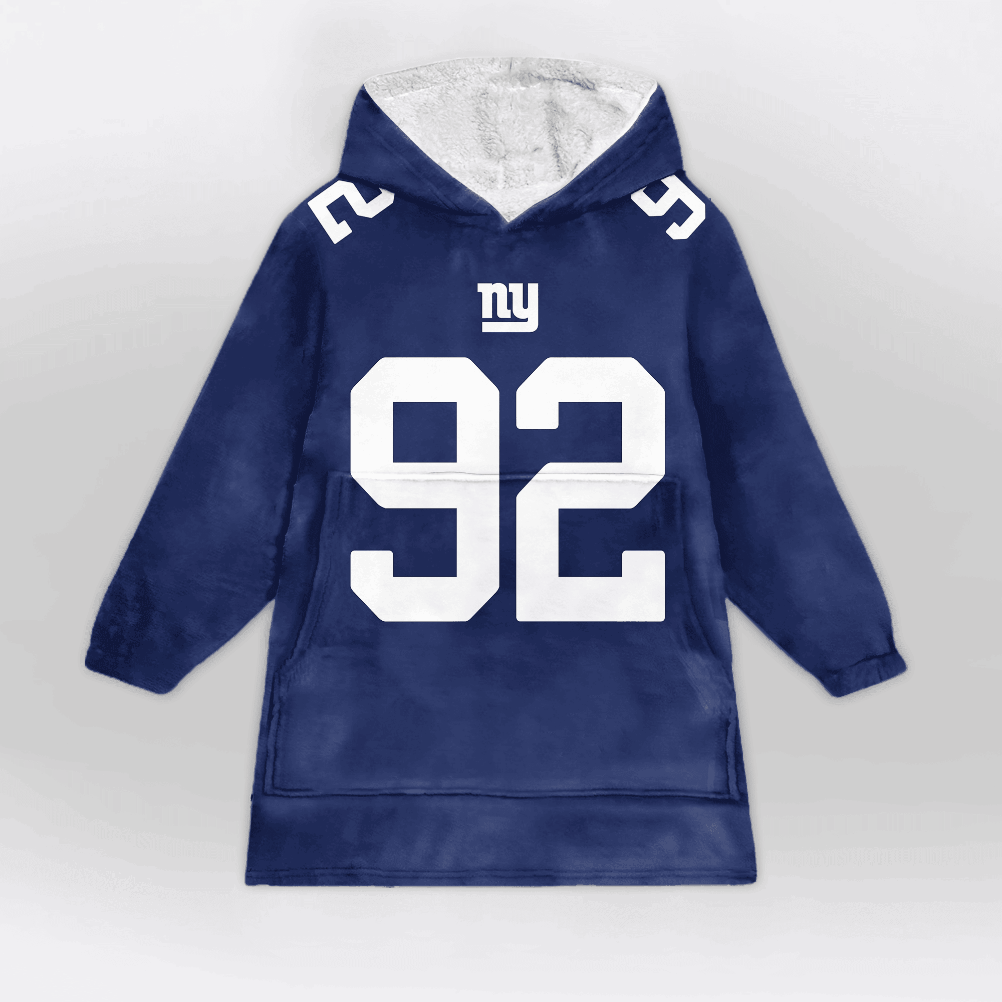Adult 92 New York G Football Unisex Blanket Hoodie