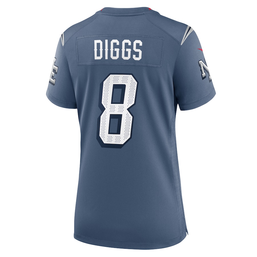 Stefon Diggs #8 New England Patriots Women's 2025 Rivalries Collection Game Jersey - Storm Blue