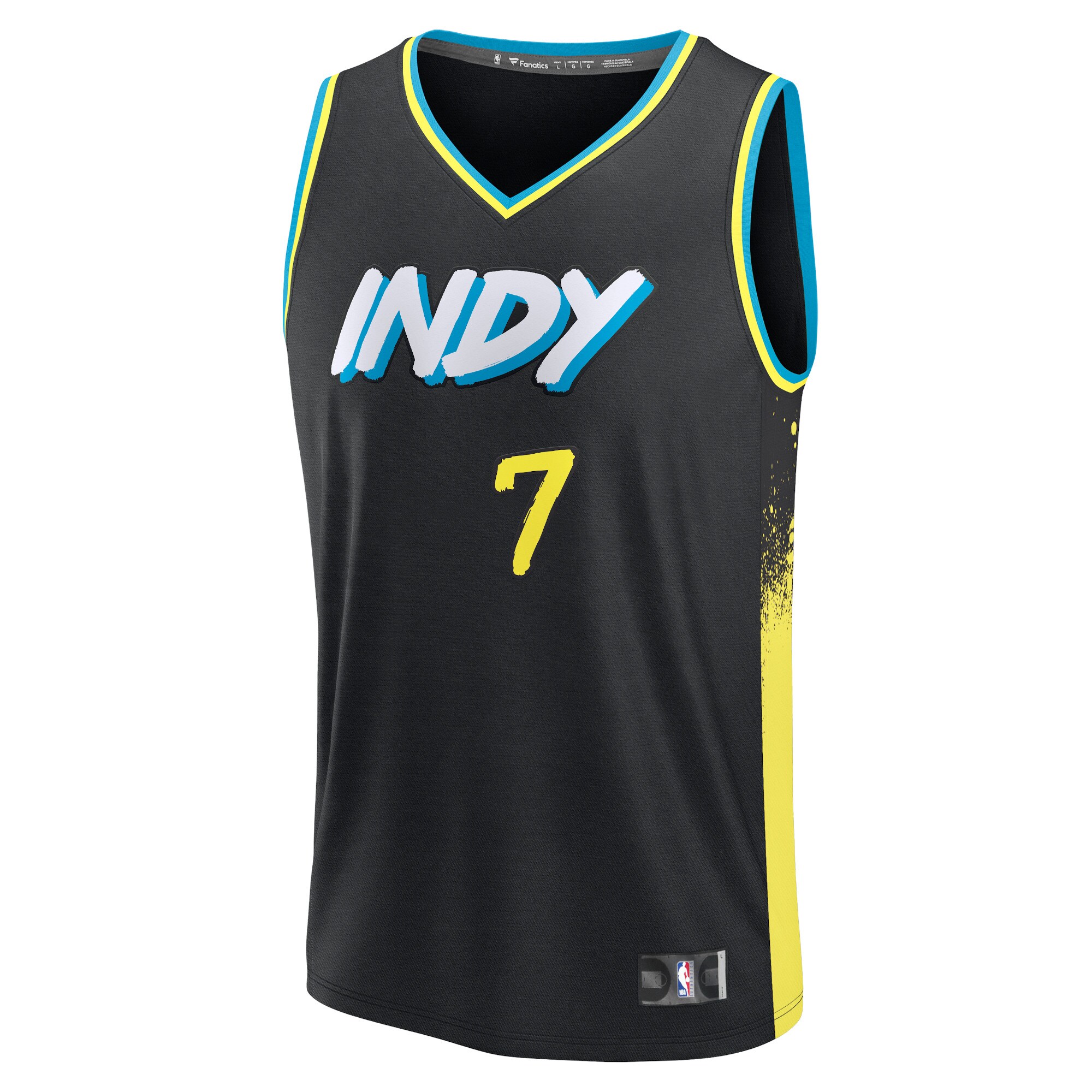 Unisex Indiana Pacers Buddy Hield  Black 2023/24 Fast Break Jersey - City Edition