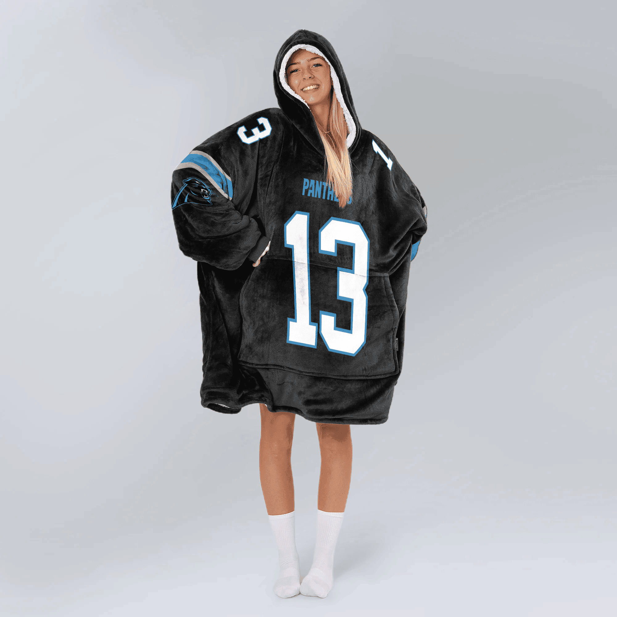 Adult 13 Carolina Football Unisex Blanket Hoodie