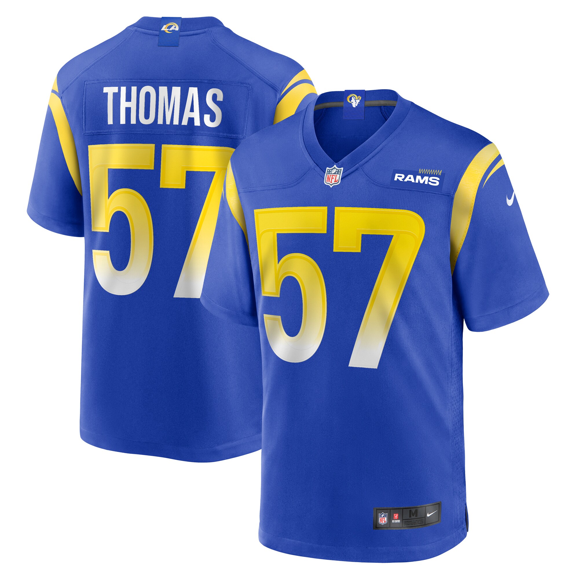 Zachary Thomas Los Angeles Rams Team Game Jersey -  Royal