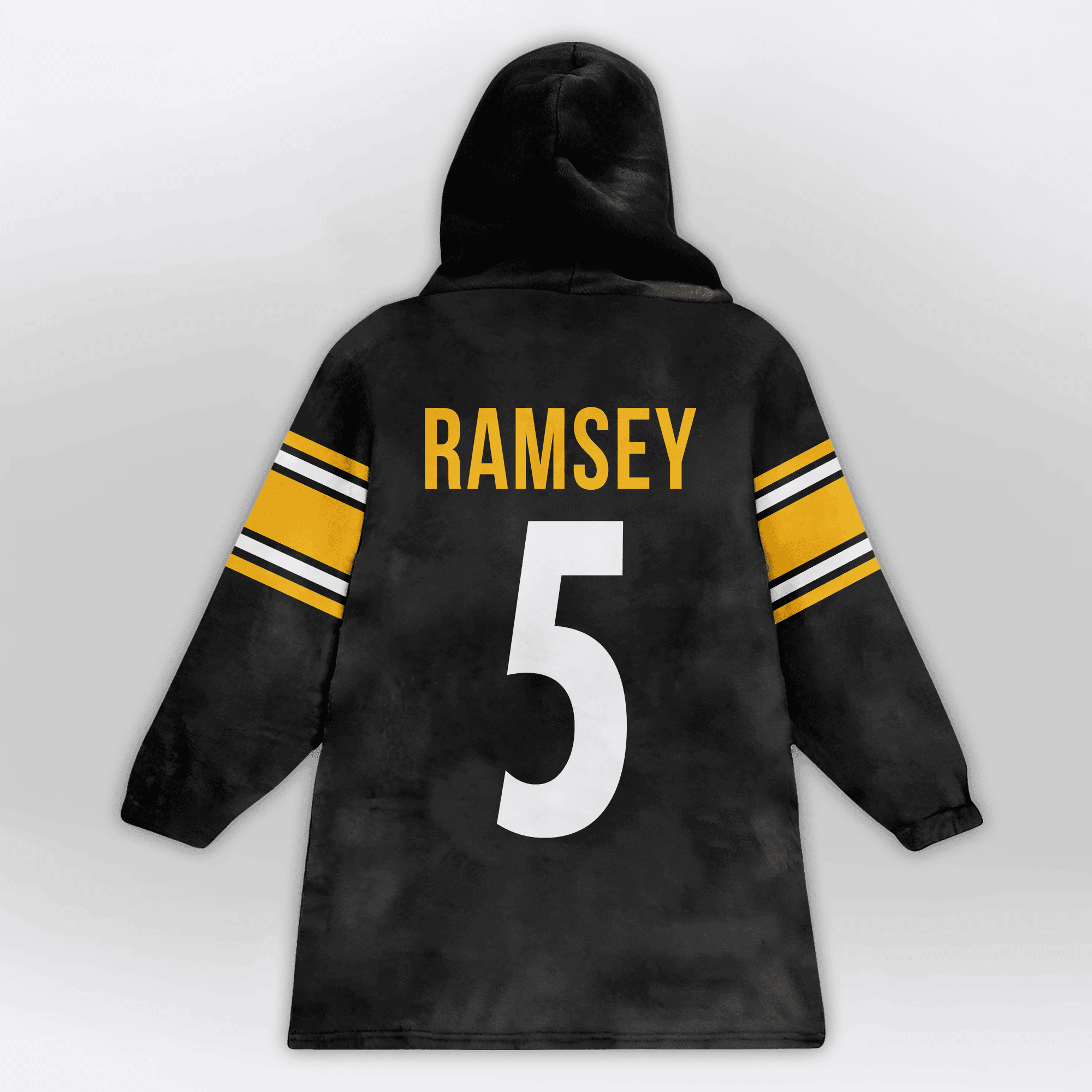 Kid 5 Pittsburgh Football Unisex Blanket Hoodie