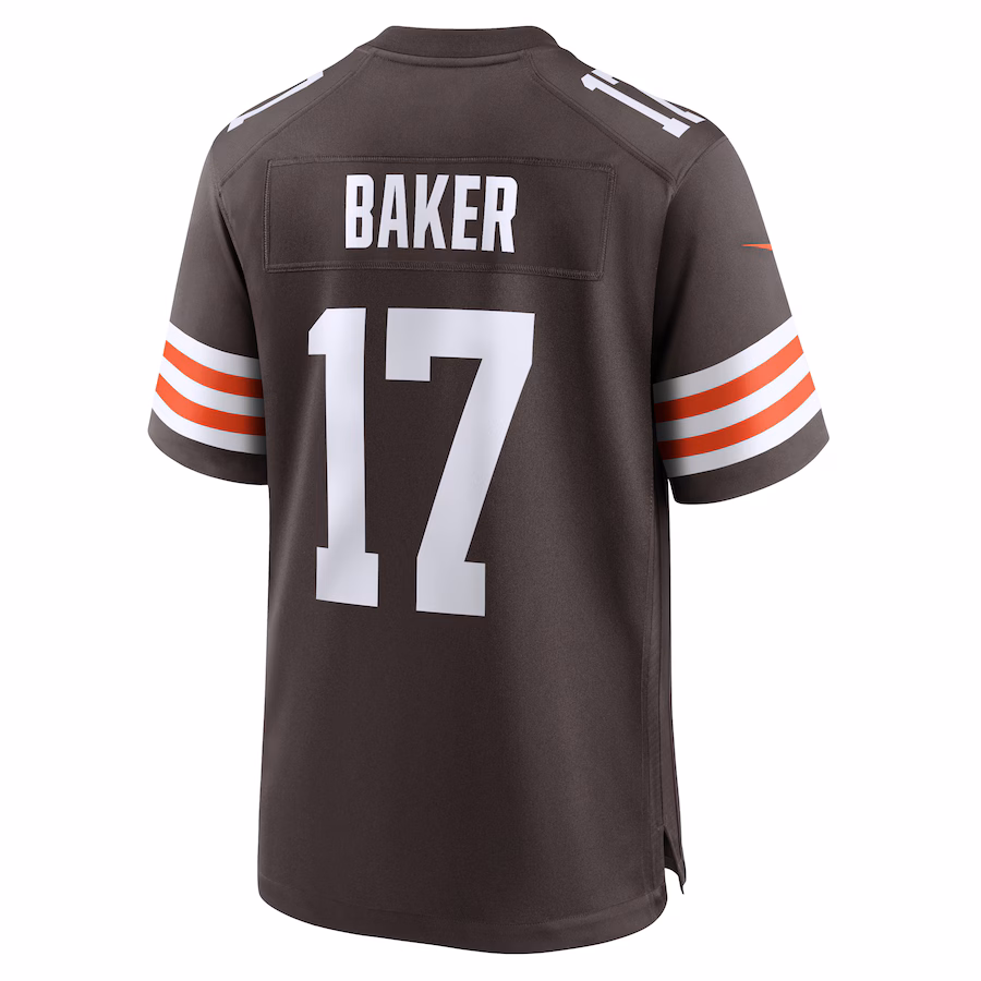 Men's Jerome Baker #17 Brown Cleveland Browns Team Game Jersey