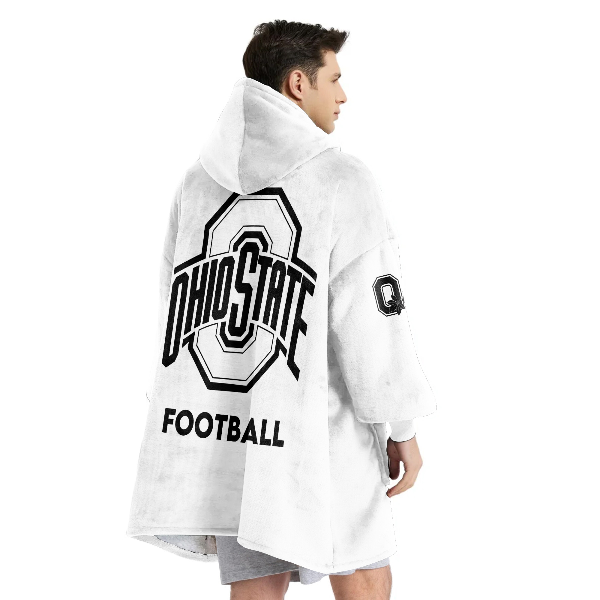 Adult Ohio State Football Unisex Blanket Hoodie
