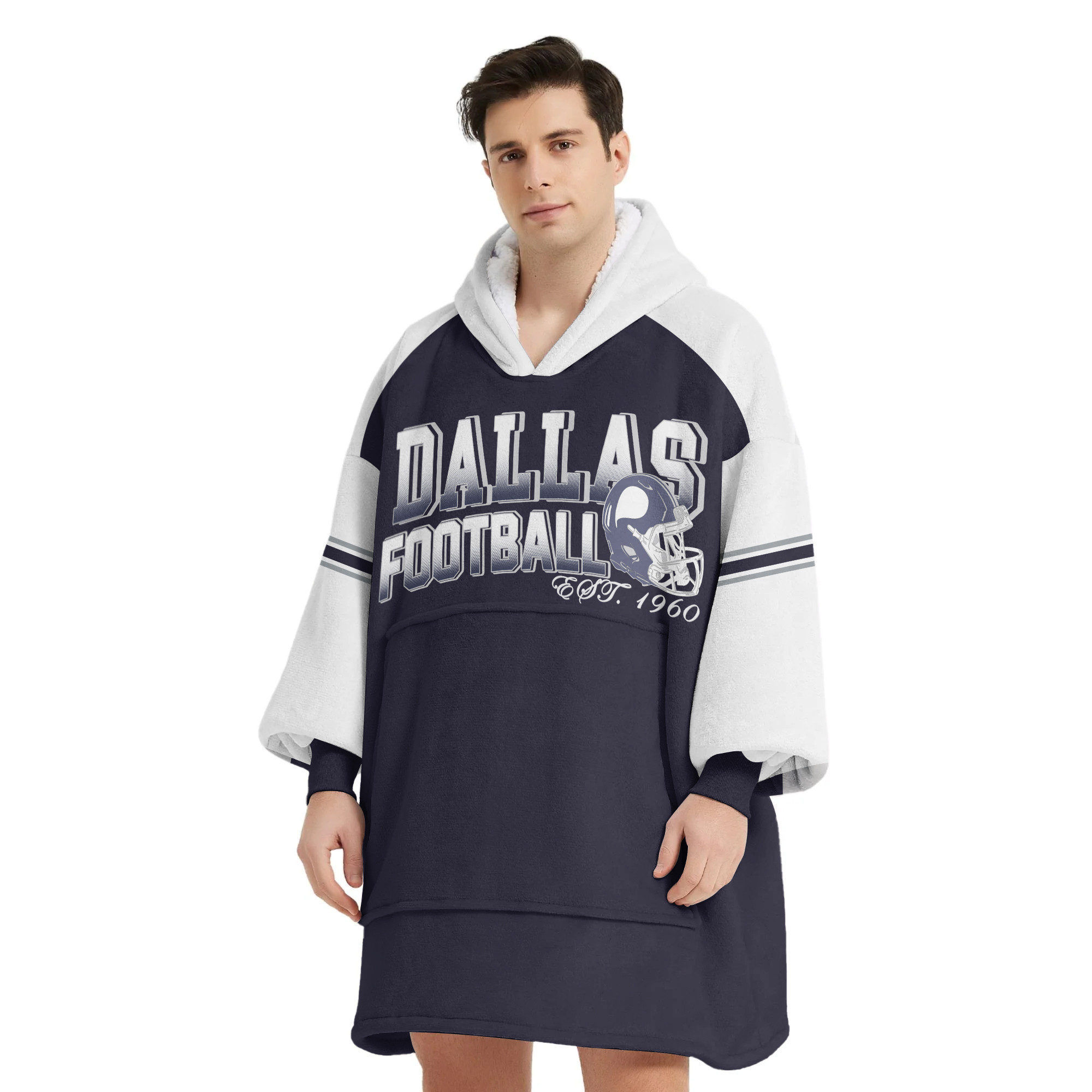 Adult Dallas Football Unisex Blanket Hoodie