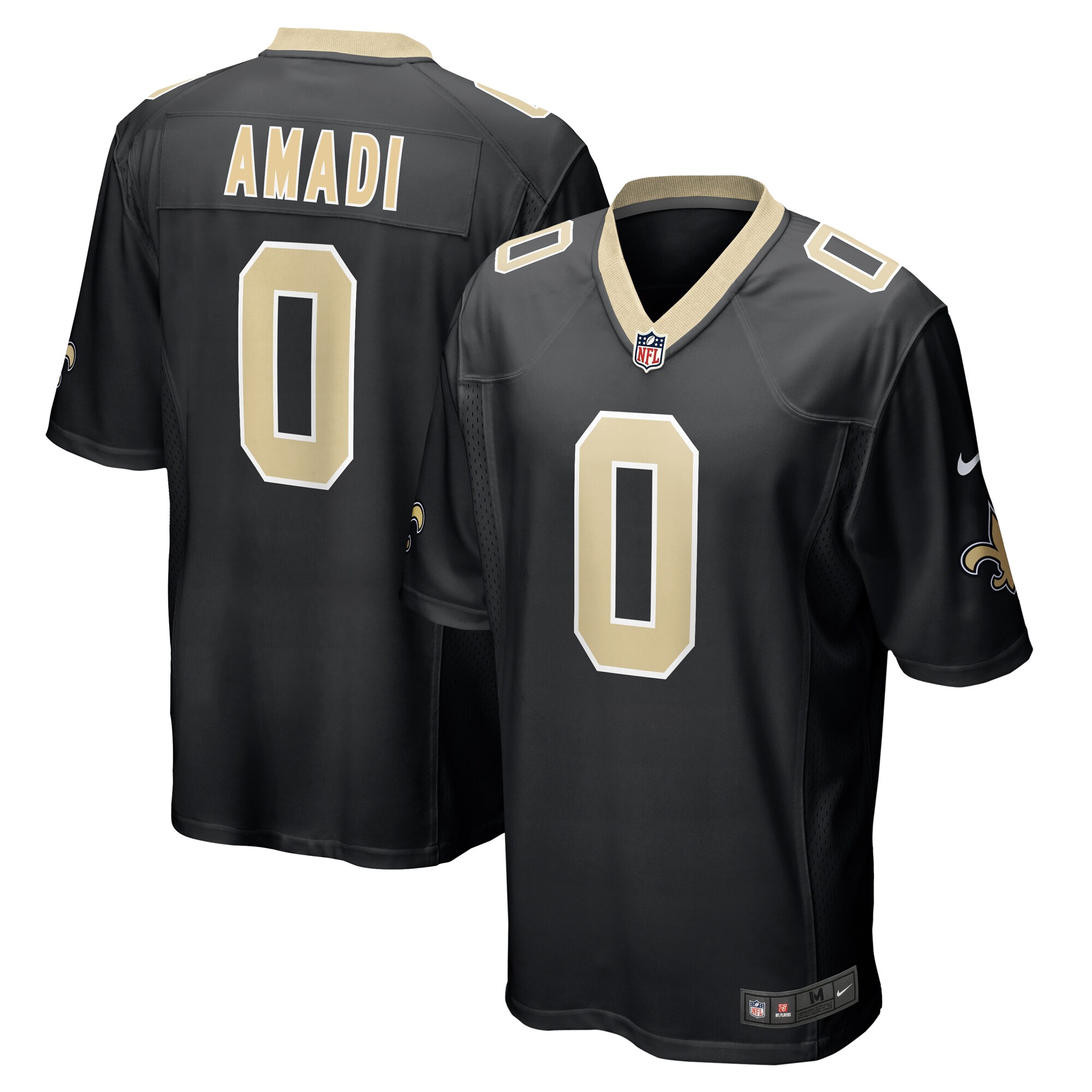 Ugo Amadi New Orleans Saints Team Game Jersey -  Black