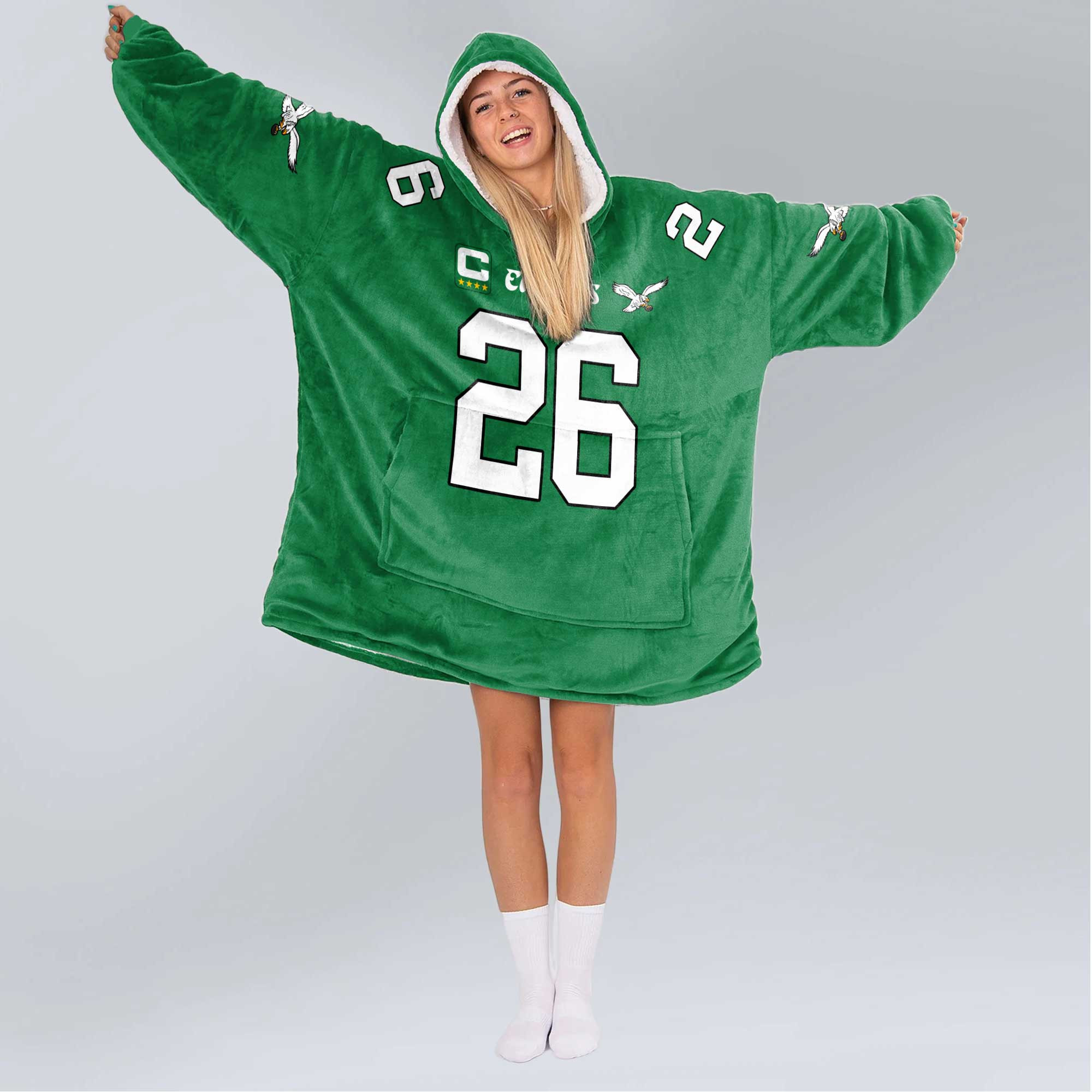Captain 26 Philadelphia Football Unisex Blanket Hoodie