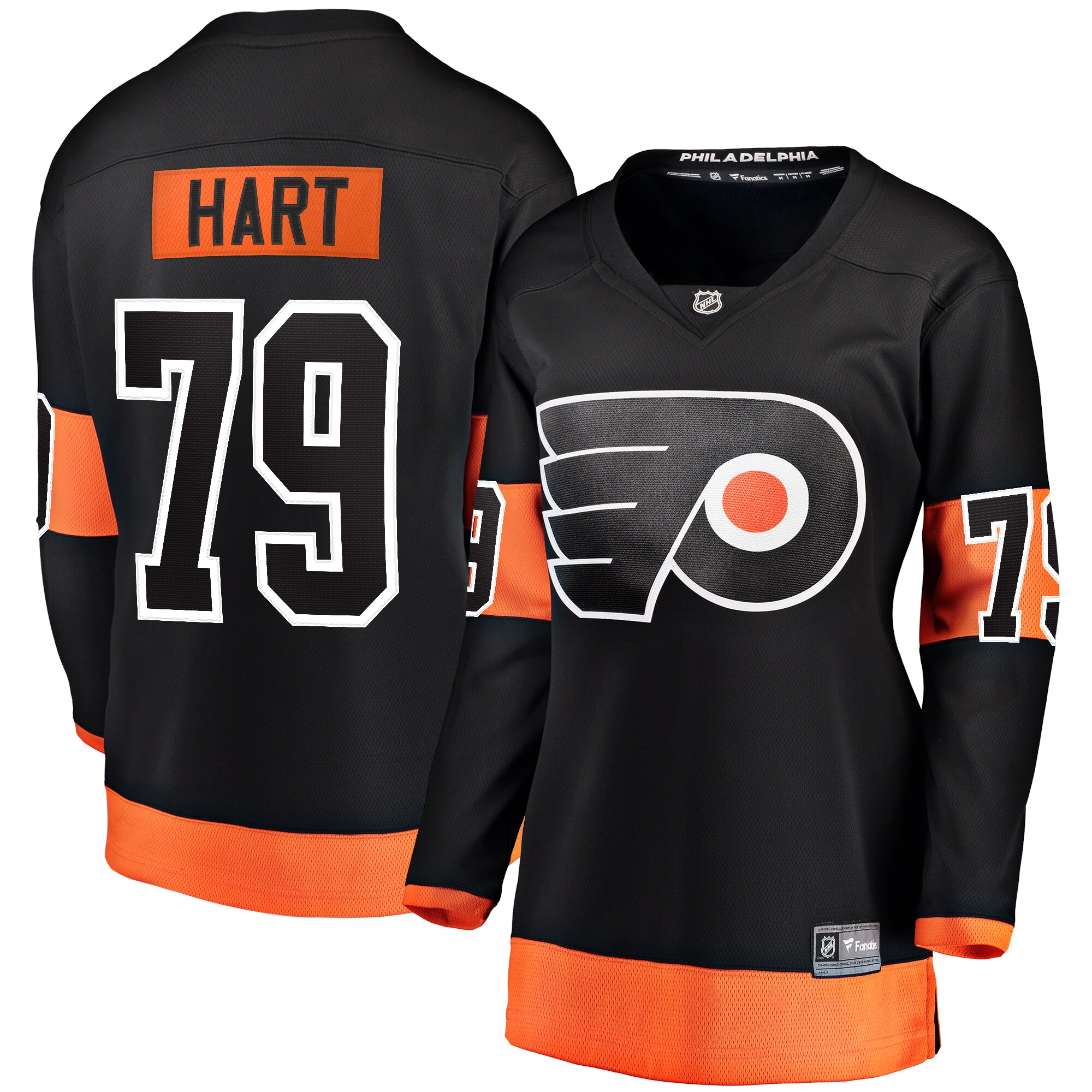 Carter Hart Philadelphia Flyers Women's Alternate Premier Breakaway Player Jersey - Black