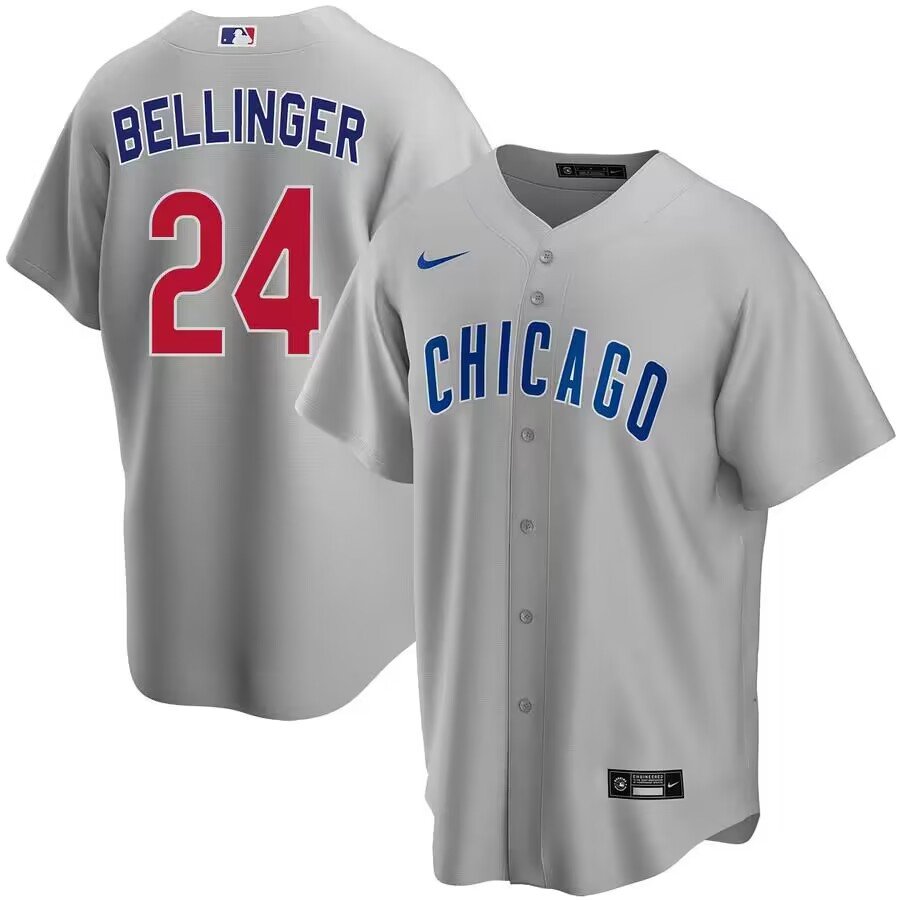 Men's Chicago Cubs #24 Cody Bellinger  Road Jersey